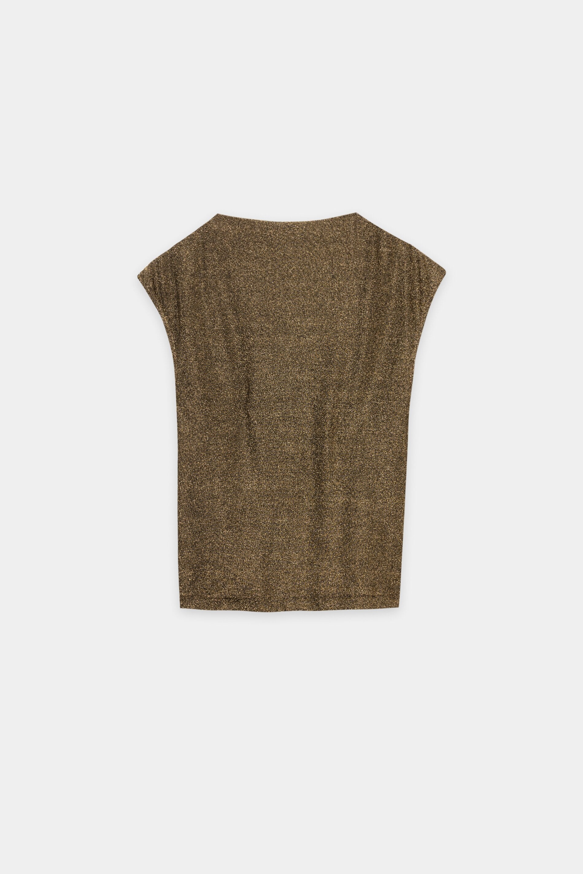 Lurex-Top - caramel - Standard | Artikel Rück