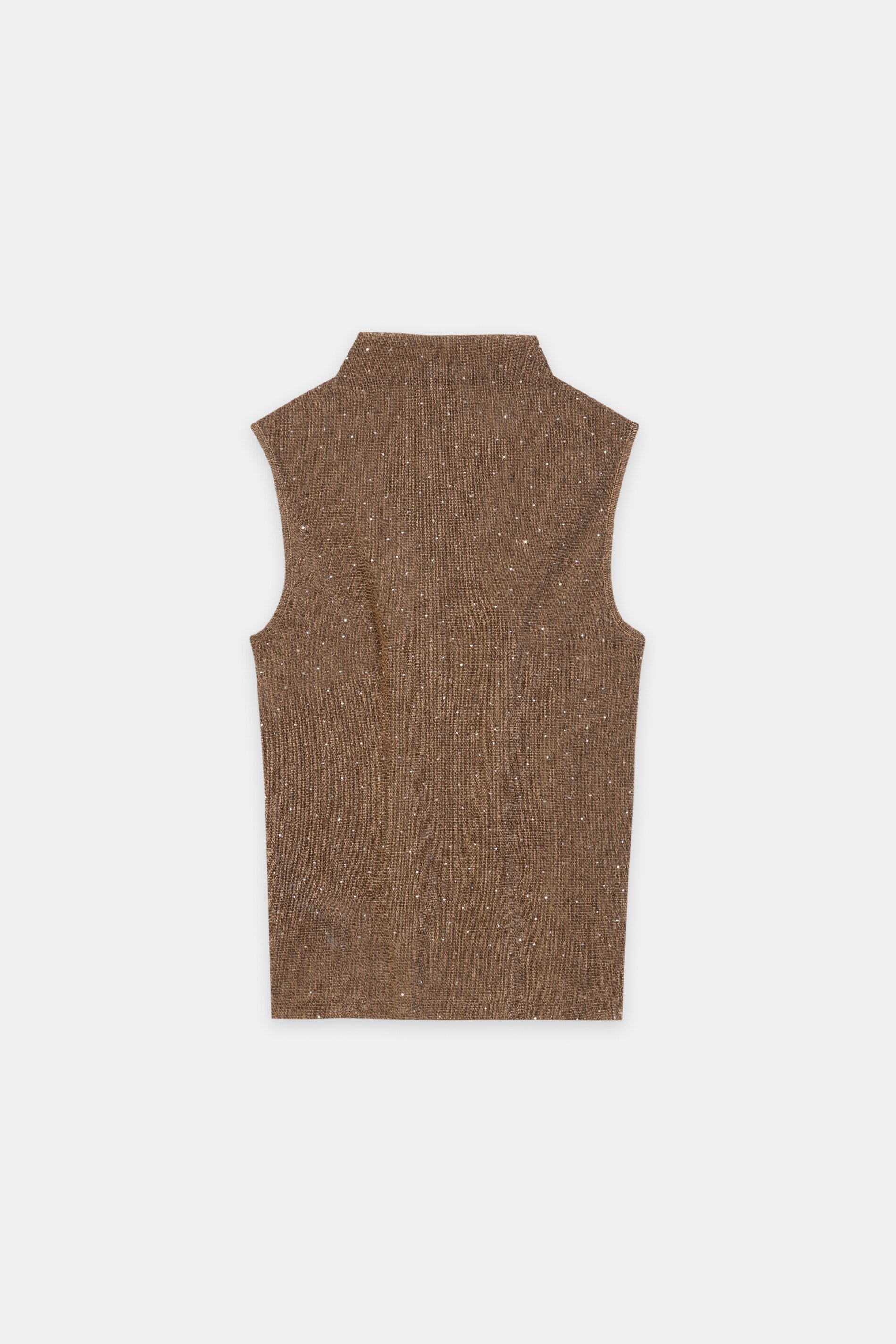 Glanz-Turtleneck-Top - caramel - Standard | Artikel Rück