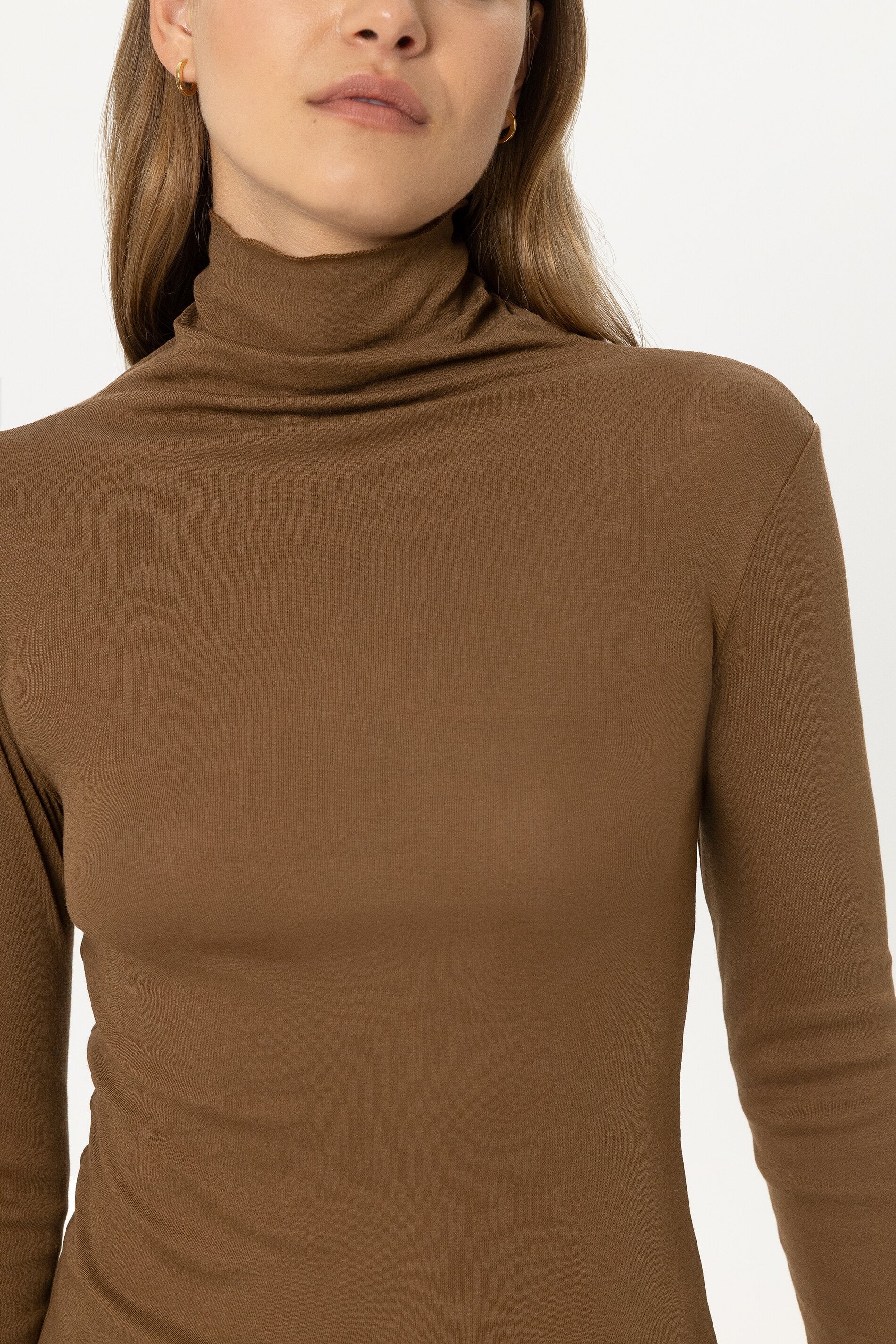 Rollkragen-Shirt - caramel - Standard | Model Detail