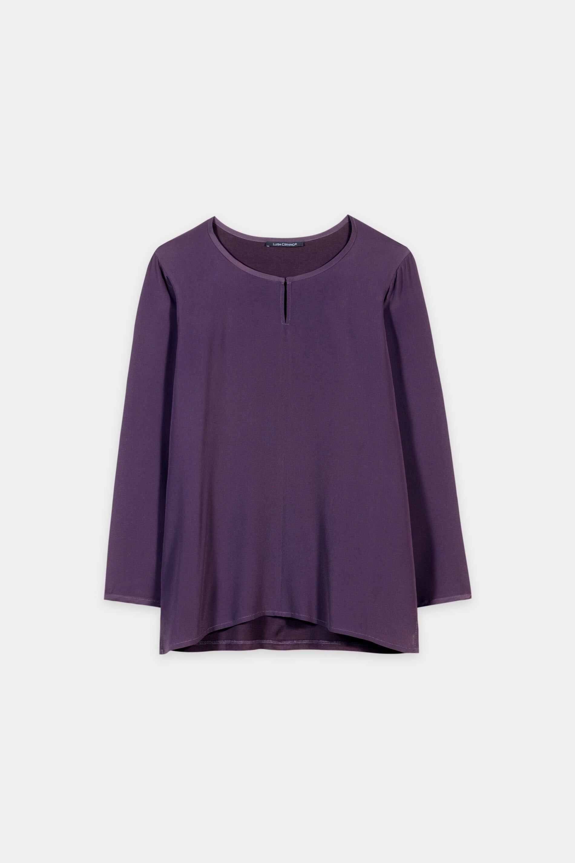 Shirt aus Seiden-Mix - plum - Standard | Artikel Front