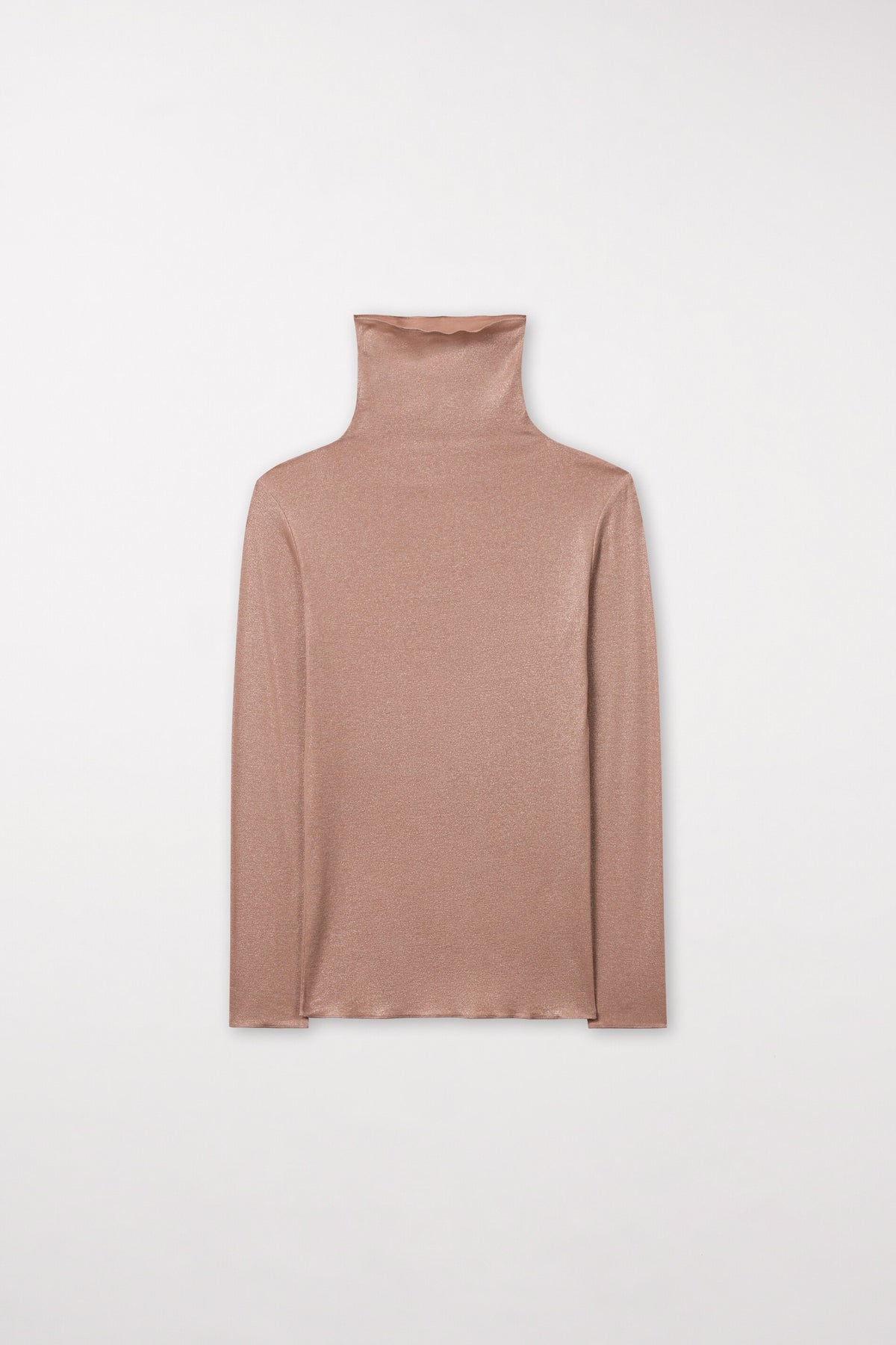 Rollkragenshirt mit Foilprint - smoky rosewood - Standard | Artikel Front