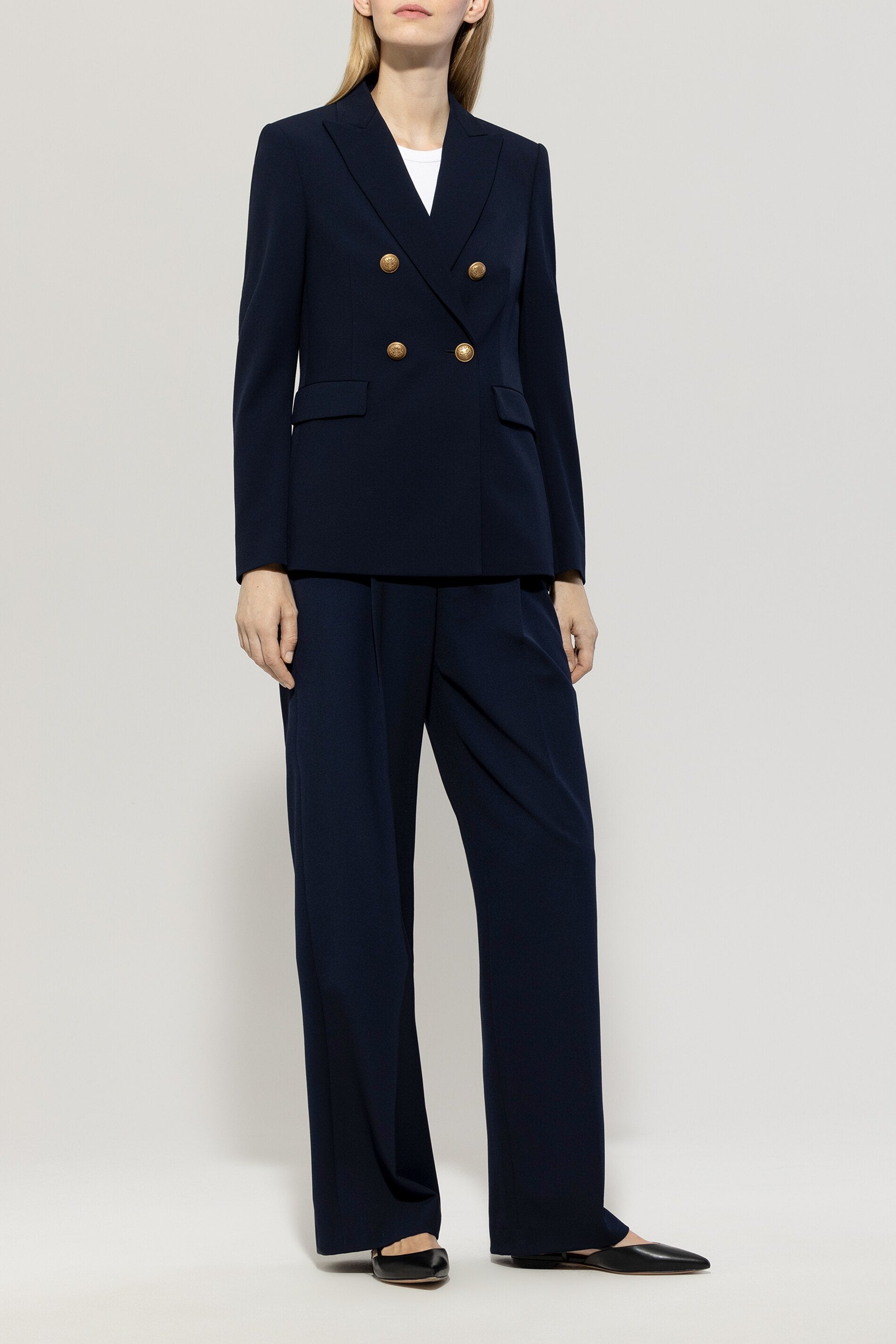 Zweireihiger Blazer - dark navy - Standard | Model Front