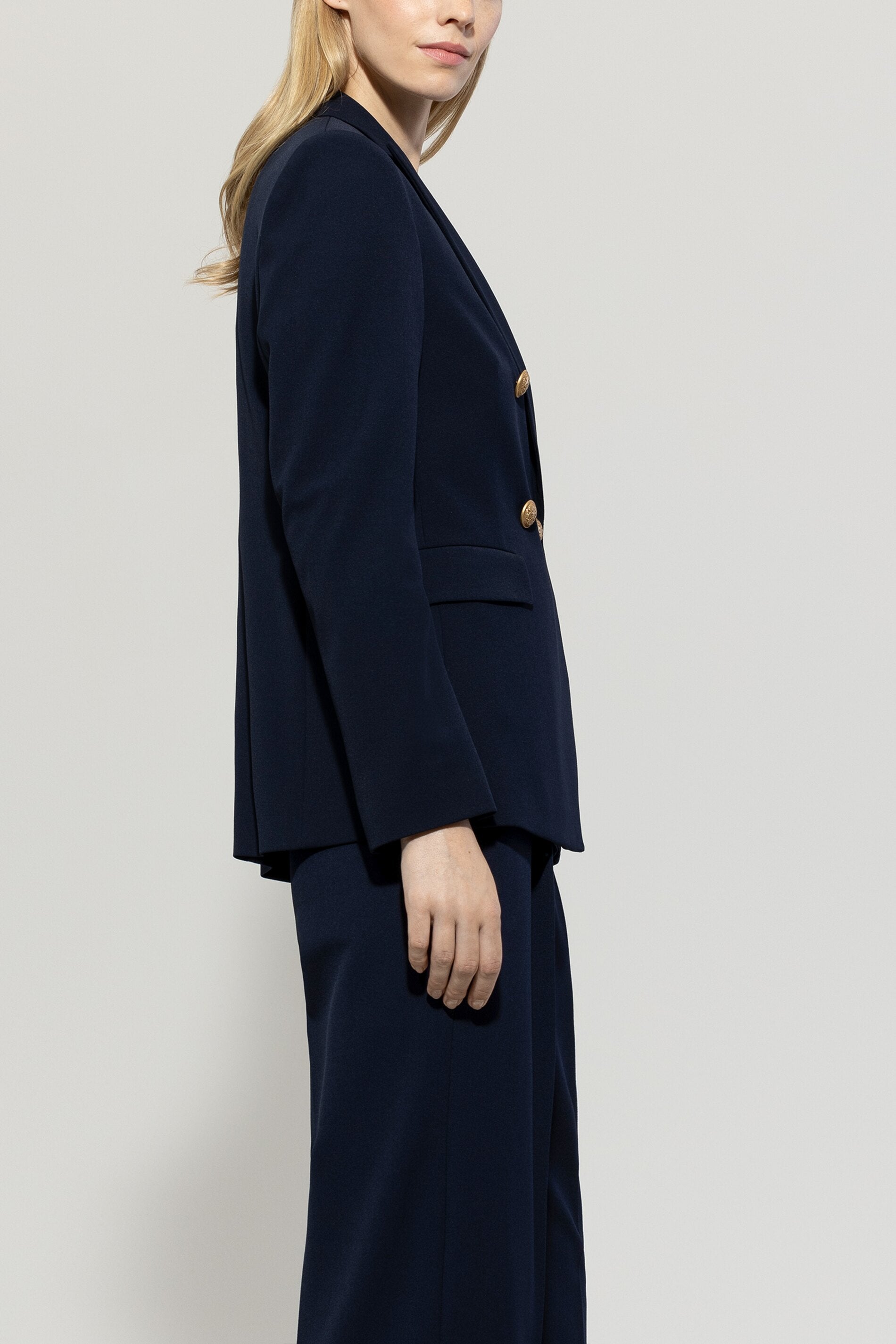 Zweireihiger Blazer - dark navy - Standard | Model Seite