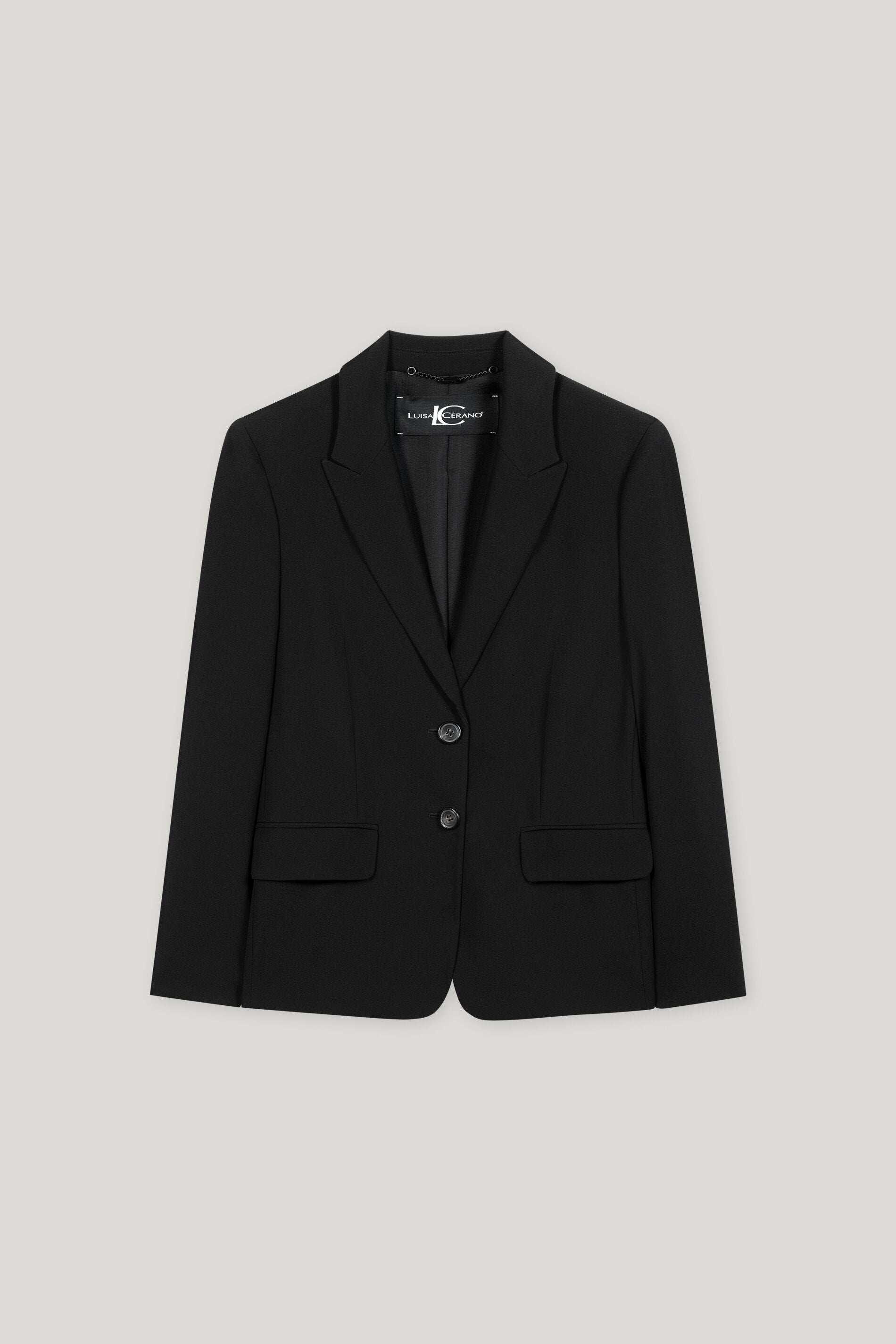 Blazer aus Techno-Sablé - deep black - Standard | Artikel Front