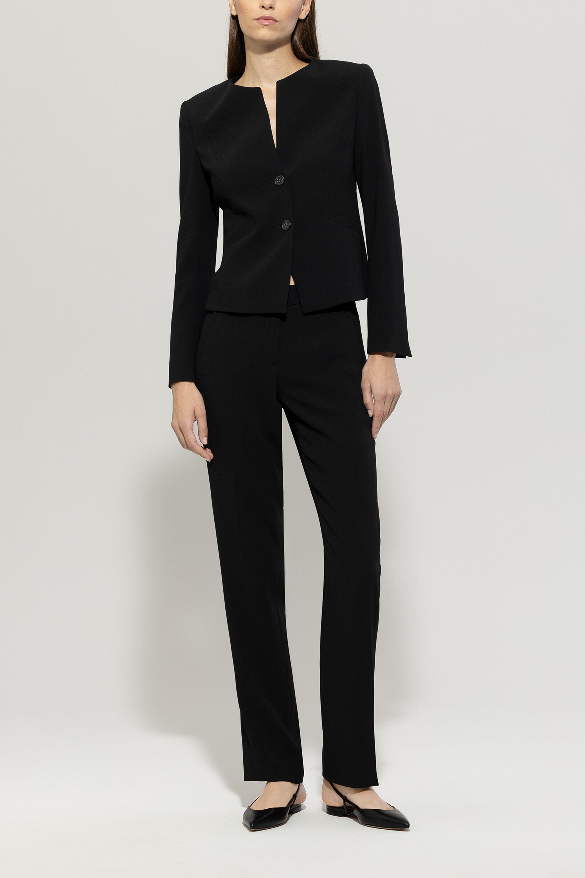 Jacket aus Techno Sablé - black - Standard | Model Front