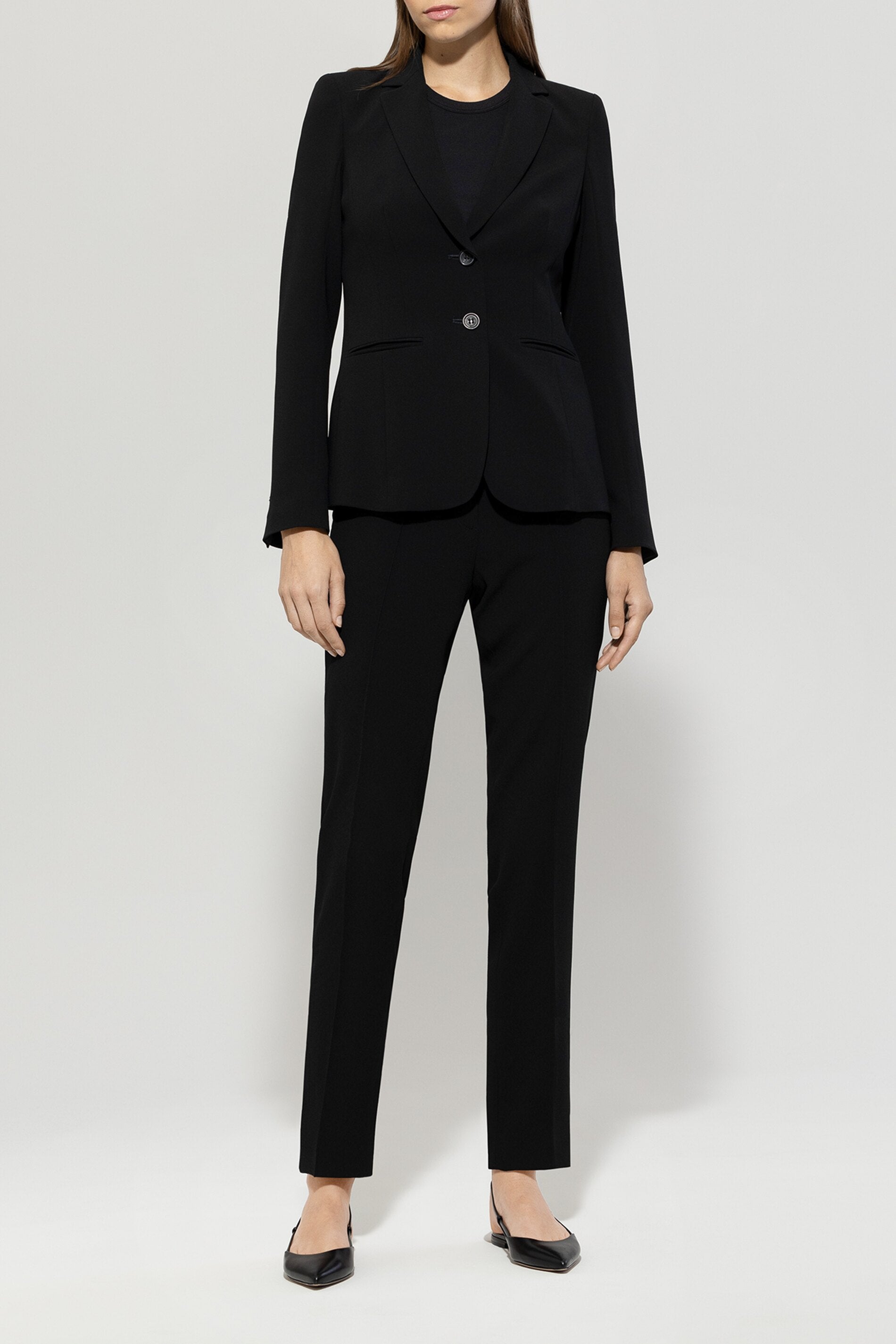 Blazer aus Techno Sablé - black - Standard | Model Front