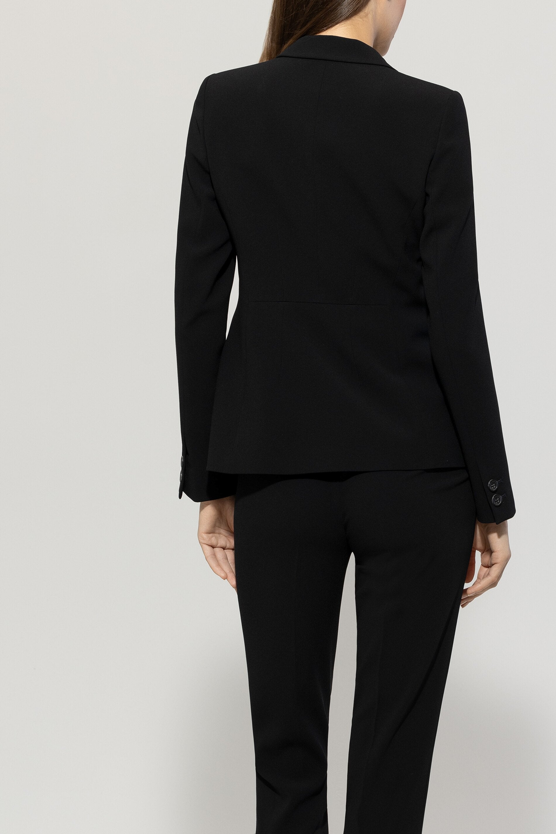 Blazer aus Techno Sablé - black - Standard | Model Rück