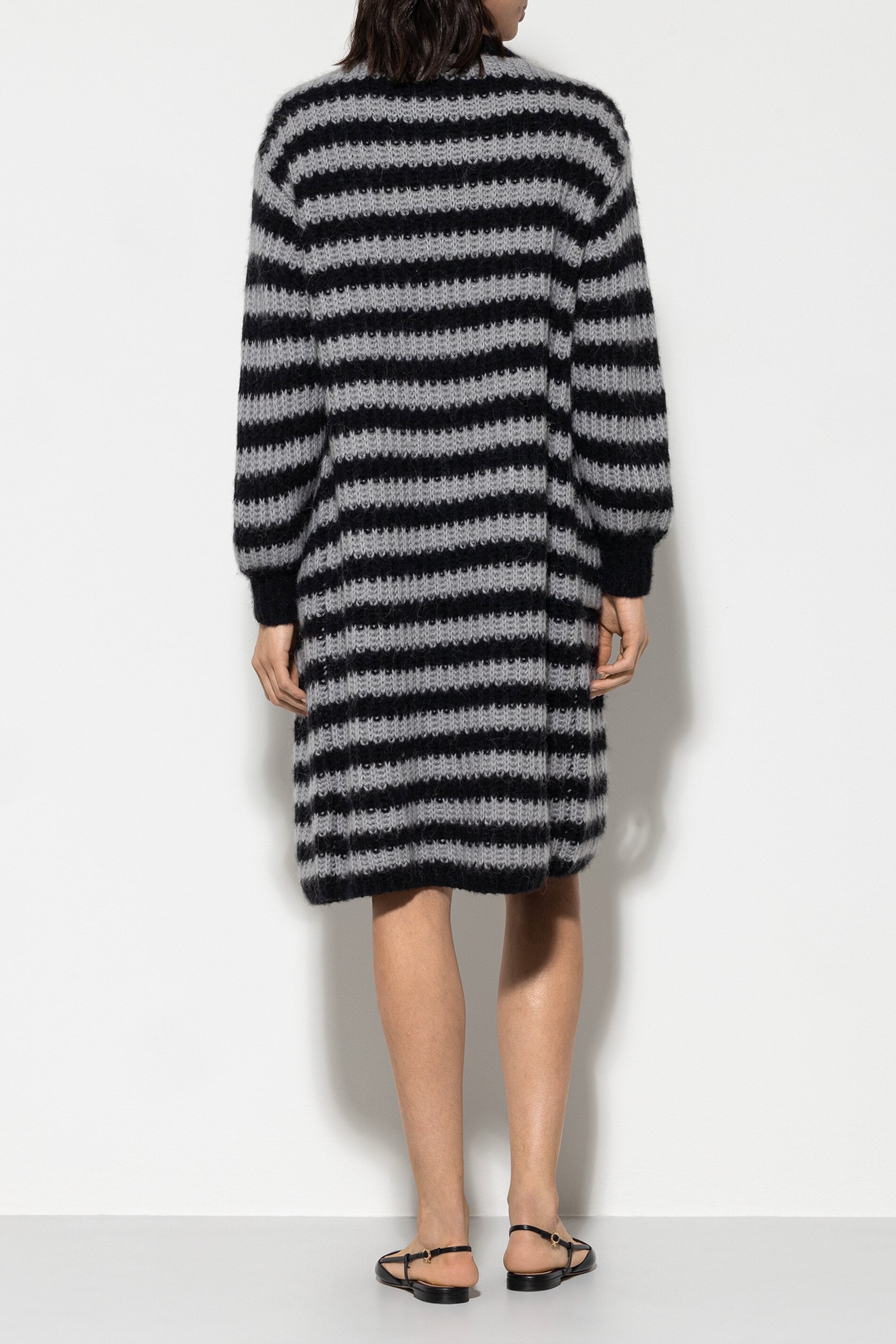 Longcardigan mit Streifen - multi - Standard | Model Rück