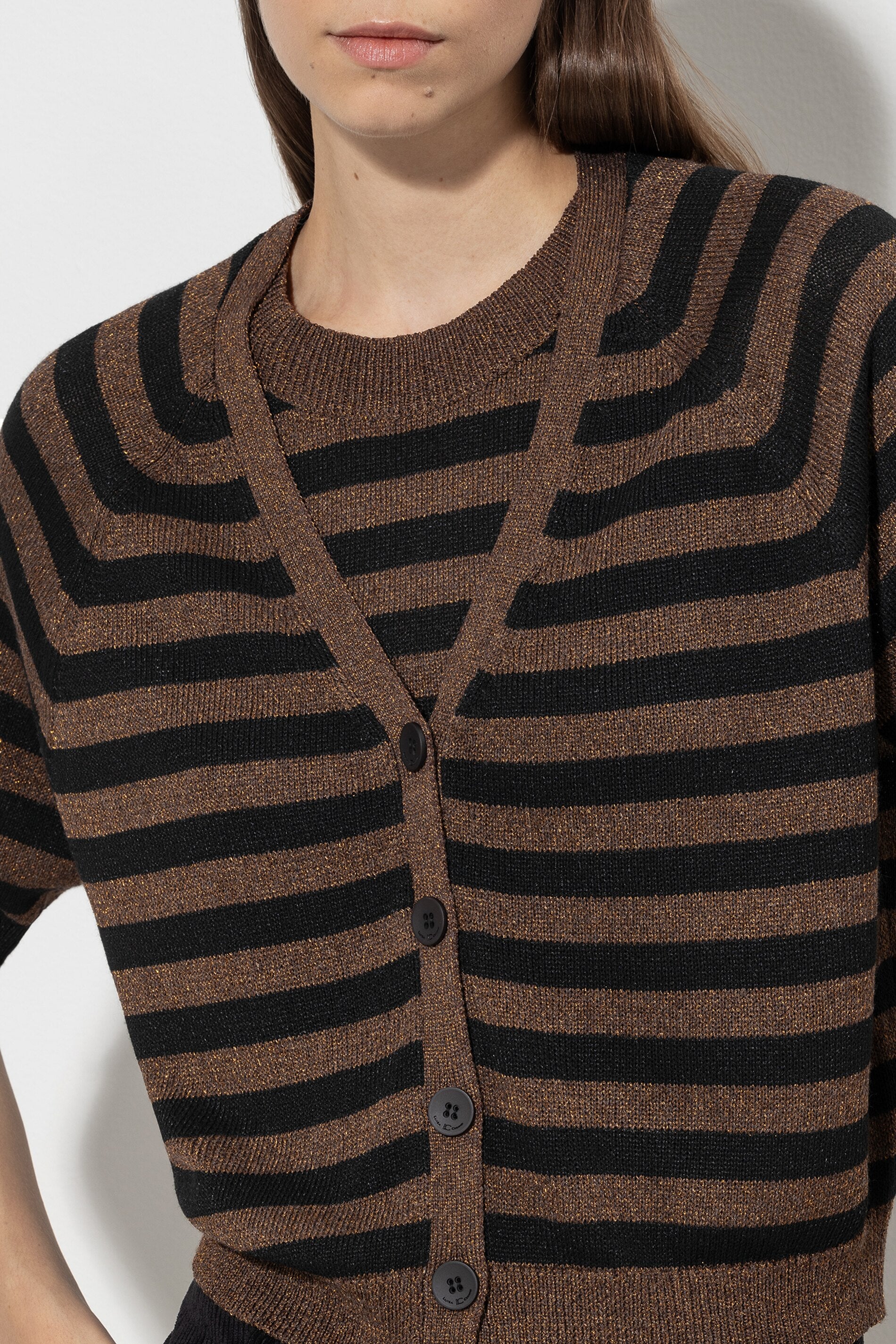 Cardigan mit Streifen - multi - Standard | Model Detail