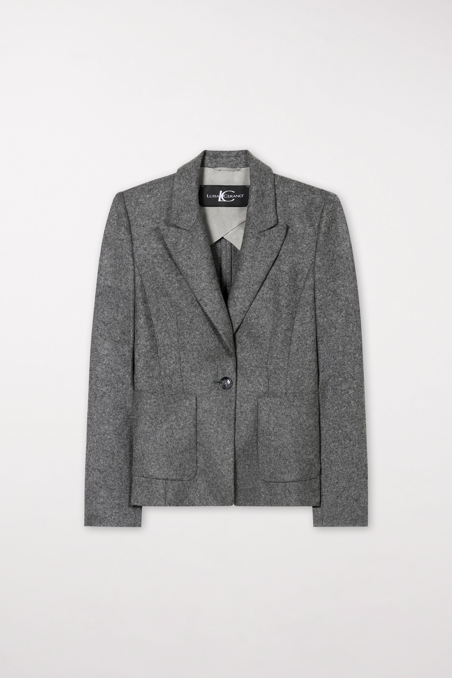 Flanell-Blazer - dark grey melange - Standard | Artikel Front