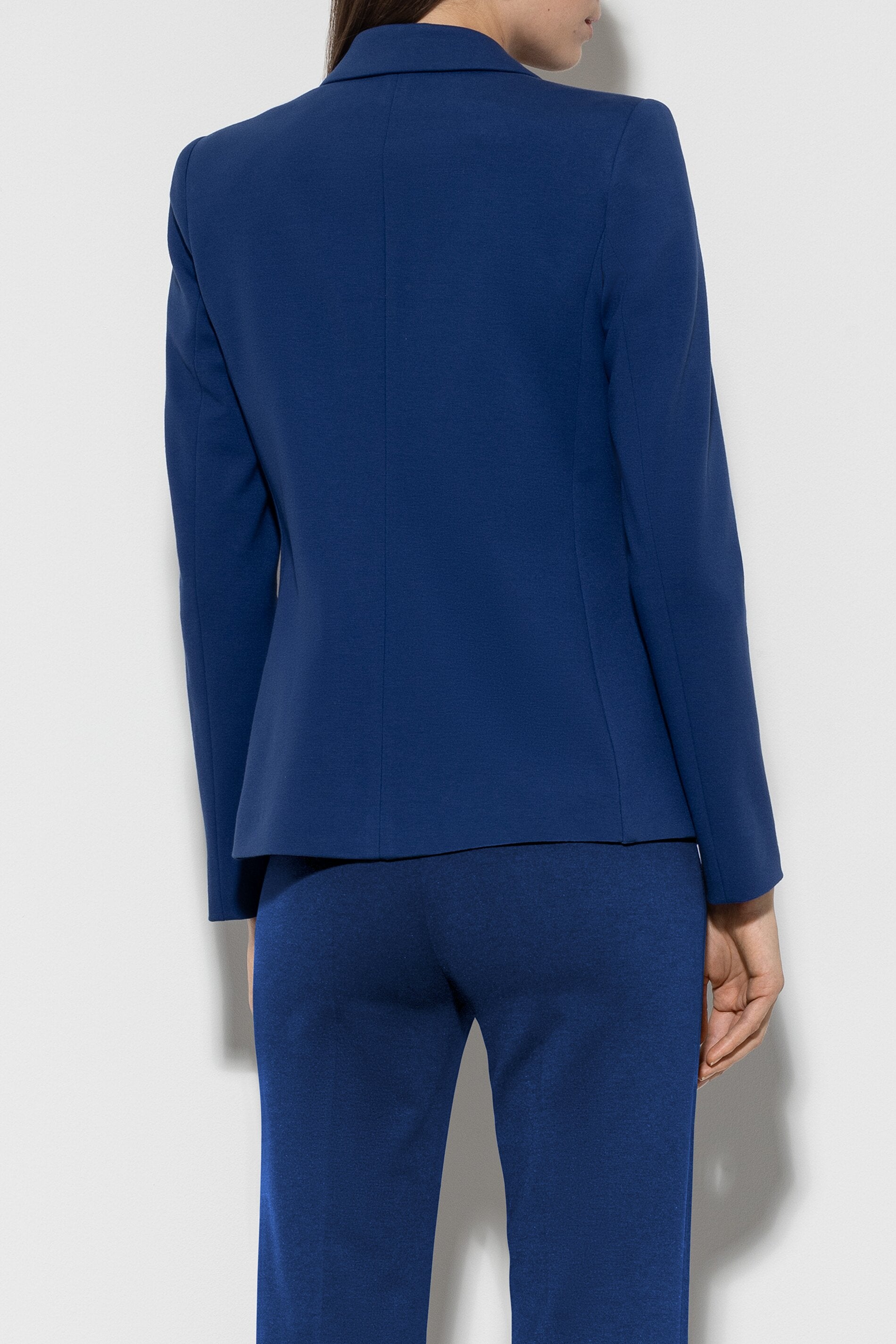 Blazer aus Punto-Milano - deep blue - Standard | Model Rück