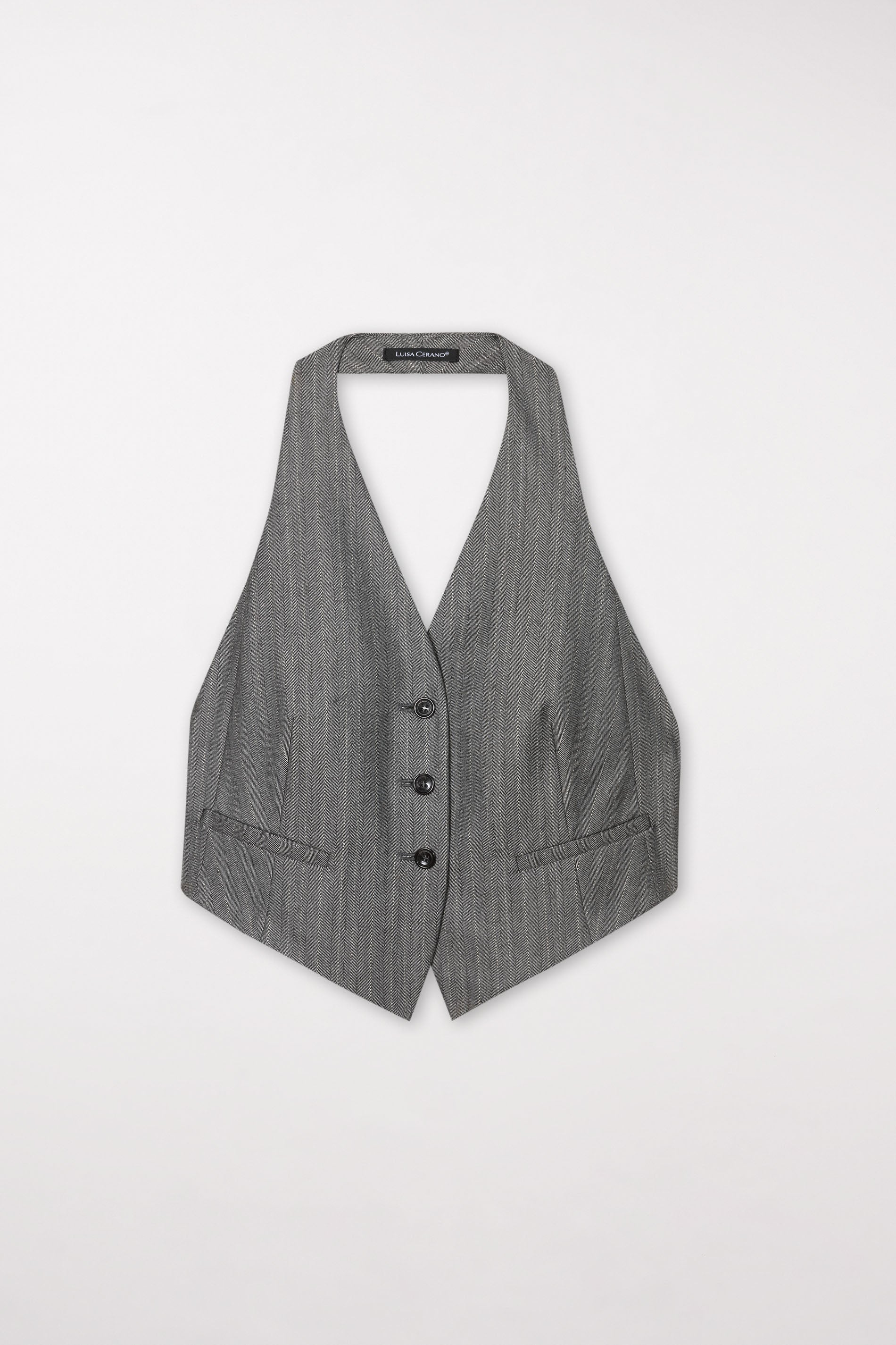 Fischgrat-Neckholderweste - multi - Standard | Artikel Front