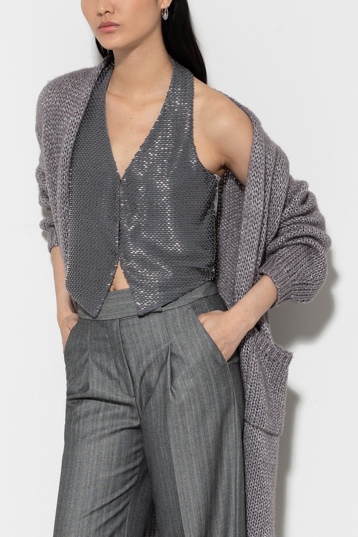 Glitzer-Neckholderweste - multi - Standard | Model Front