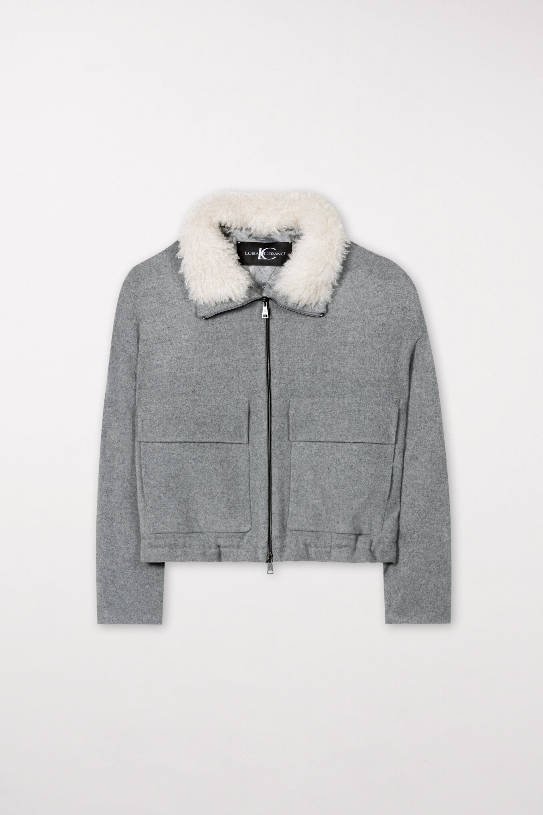 Blouson aus Woll-Mix - heather grey - Standard | Artikel Front