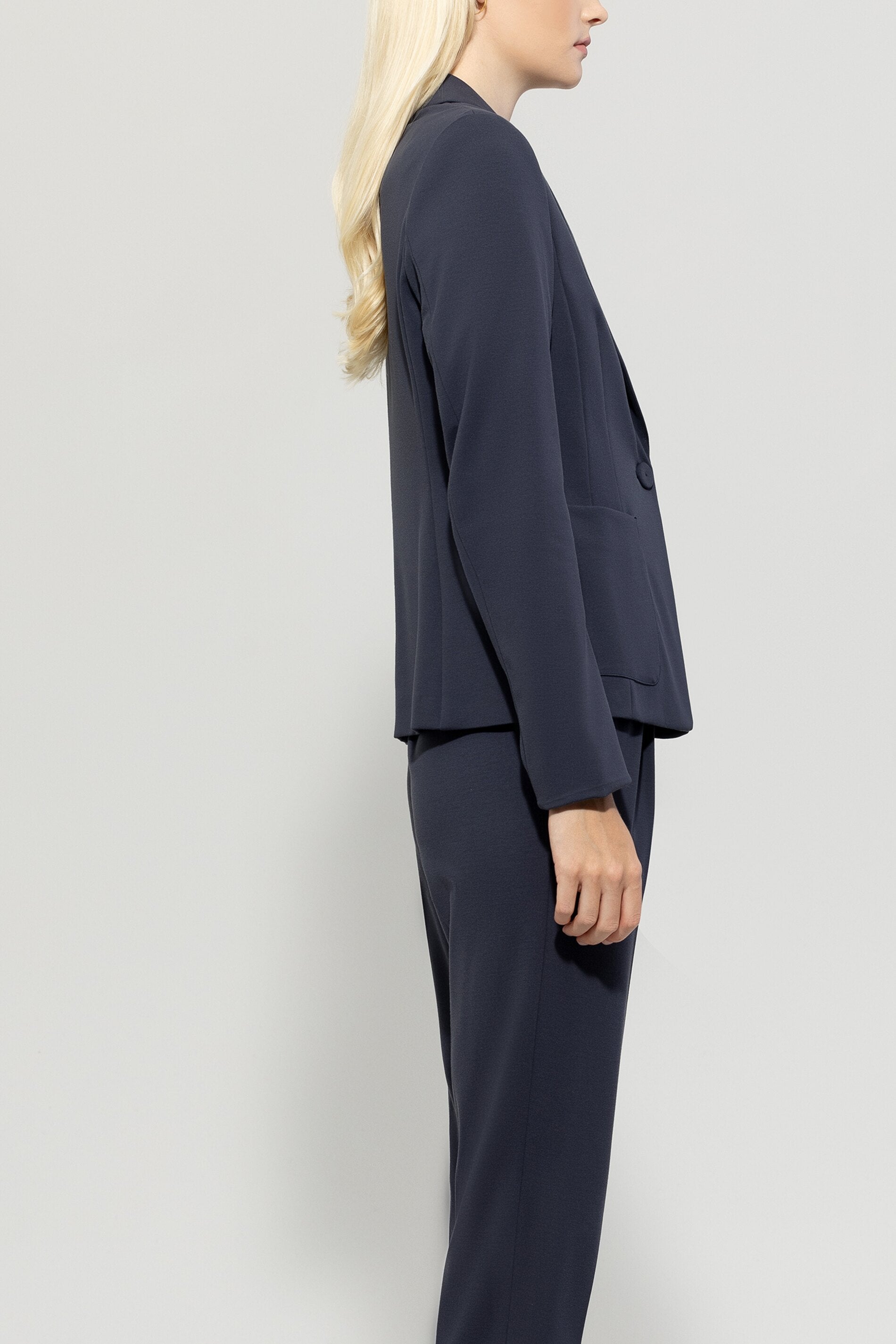 Blazer aus Punto-Milano - jeans blue - Standard | Model Seite