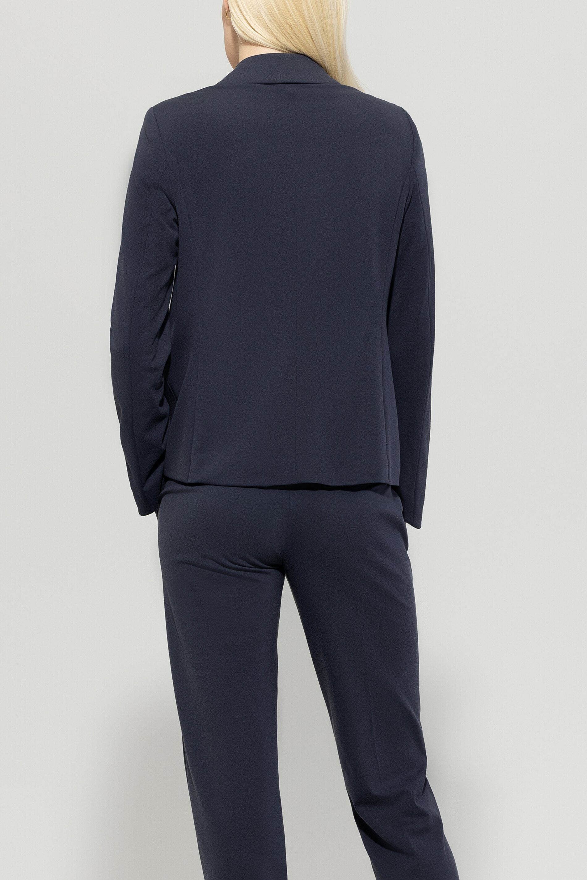 Blazer aus Punto-Milano - jeans blue - Standard | Model Rück