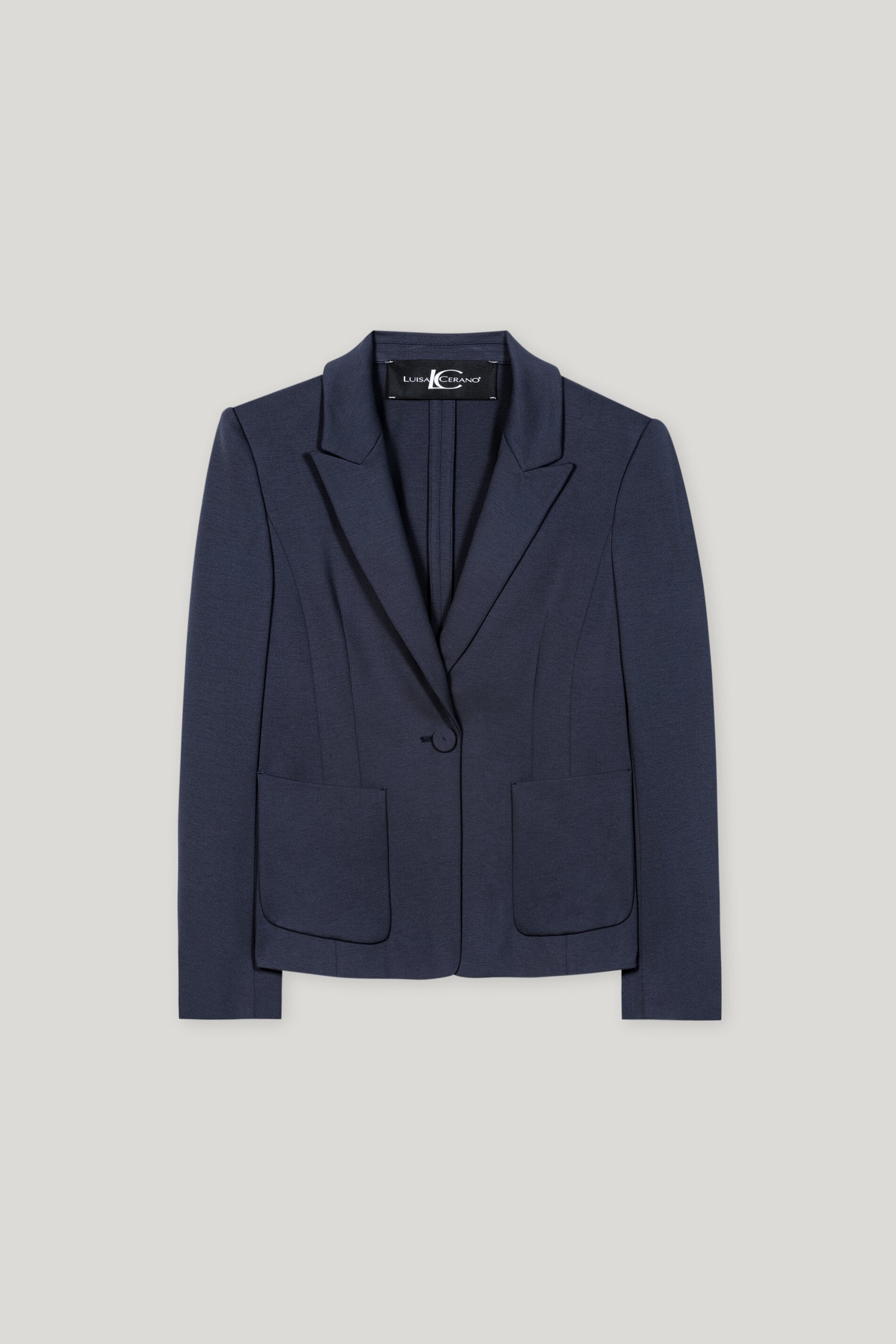 Blazer aus Punto-Milano - jeans blue - Standard | Artikel Front