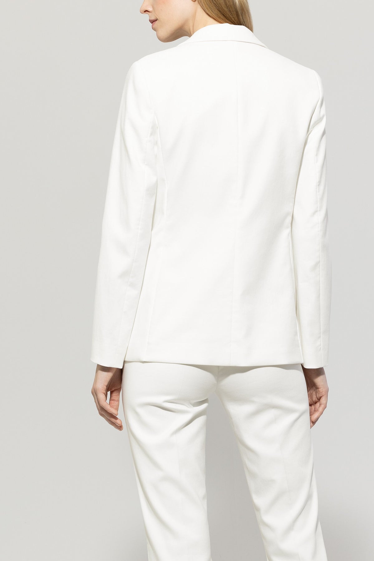 Stretch-Gabardine-Blazer - bleached white - Standard | Model Rück