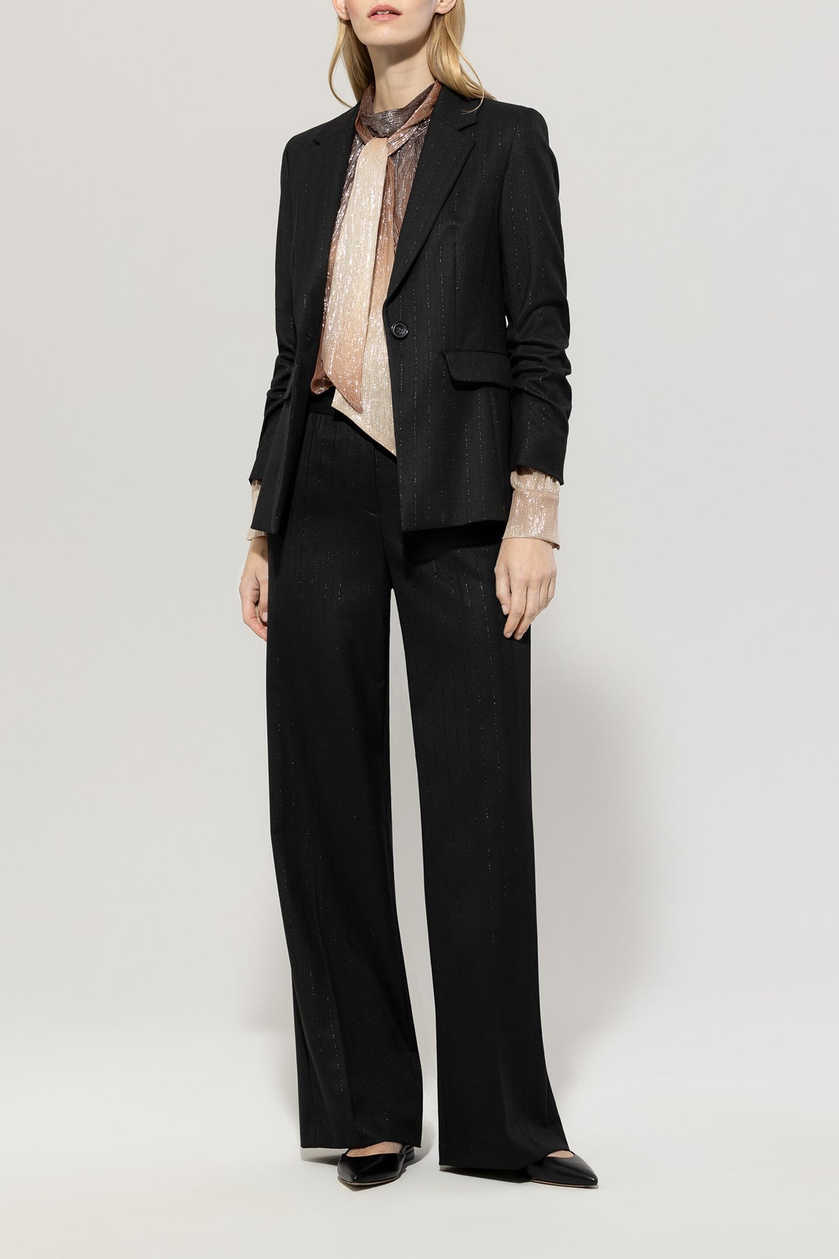 Blazer mit Nadelstreifen - deep black - Standard | Model Front