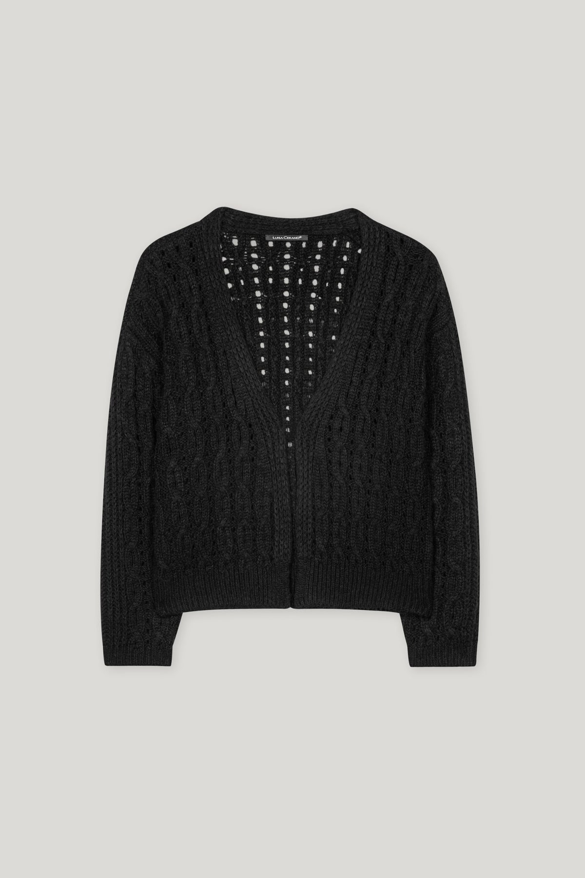 Cardigan aus Woll-Mix - deep black - Standard | Artikel Front