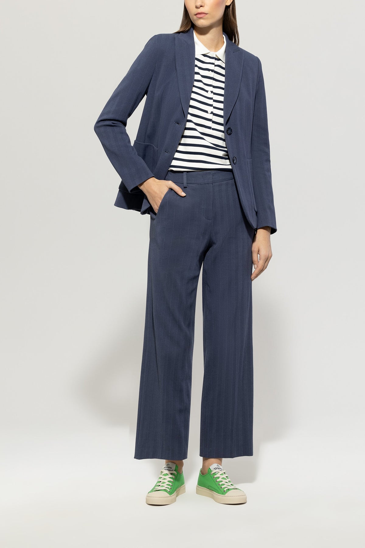 Blazer in Denim-Optik - jeans blue - Standard | Model Front