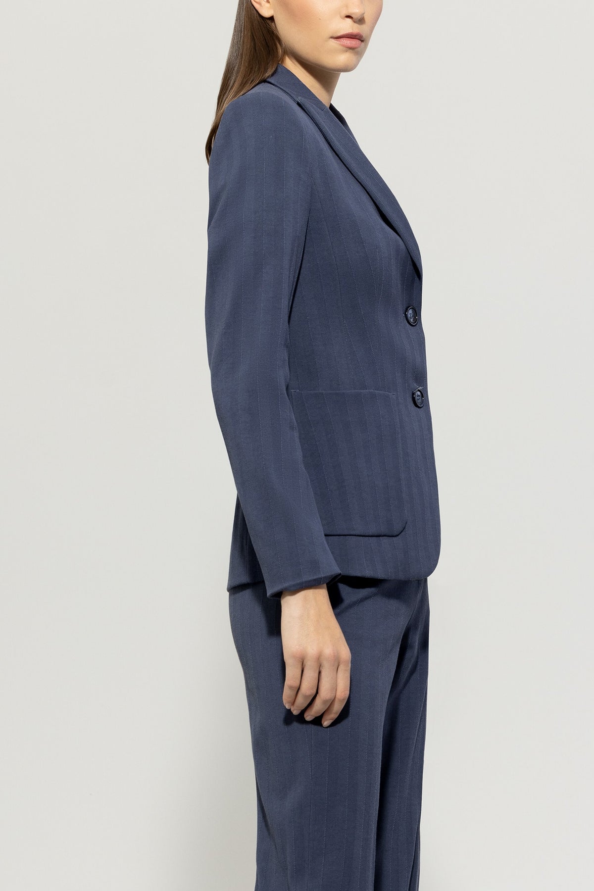 Blazer in Denim-Optik - jeans blue - Standard | Model Seite