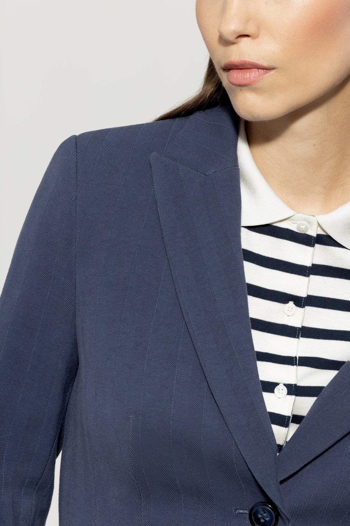 Blazer in Denim-Optik - jeans blue - Standard | Model Detail