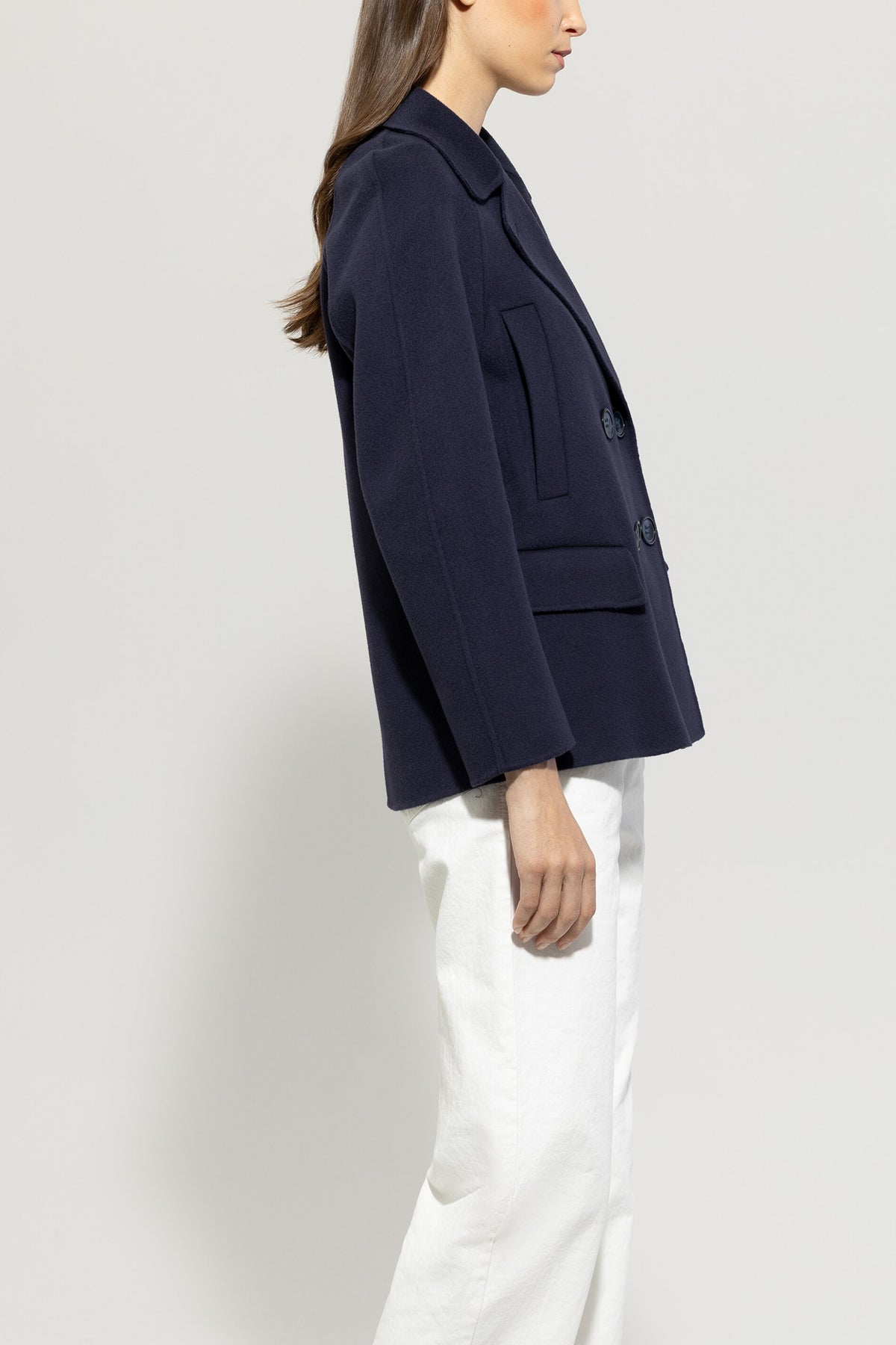 Doubleface-Cabanjacke - jeans blue - Standard | Model Seite