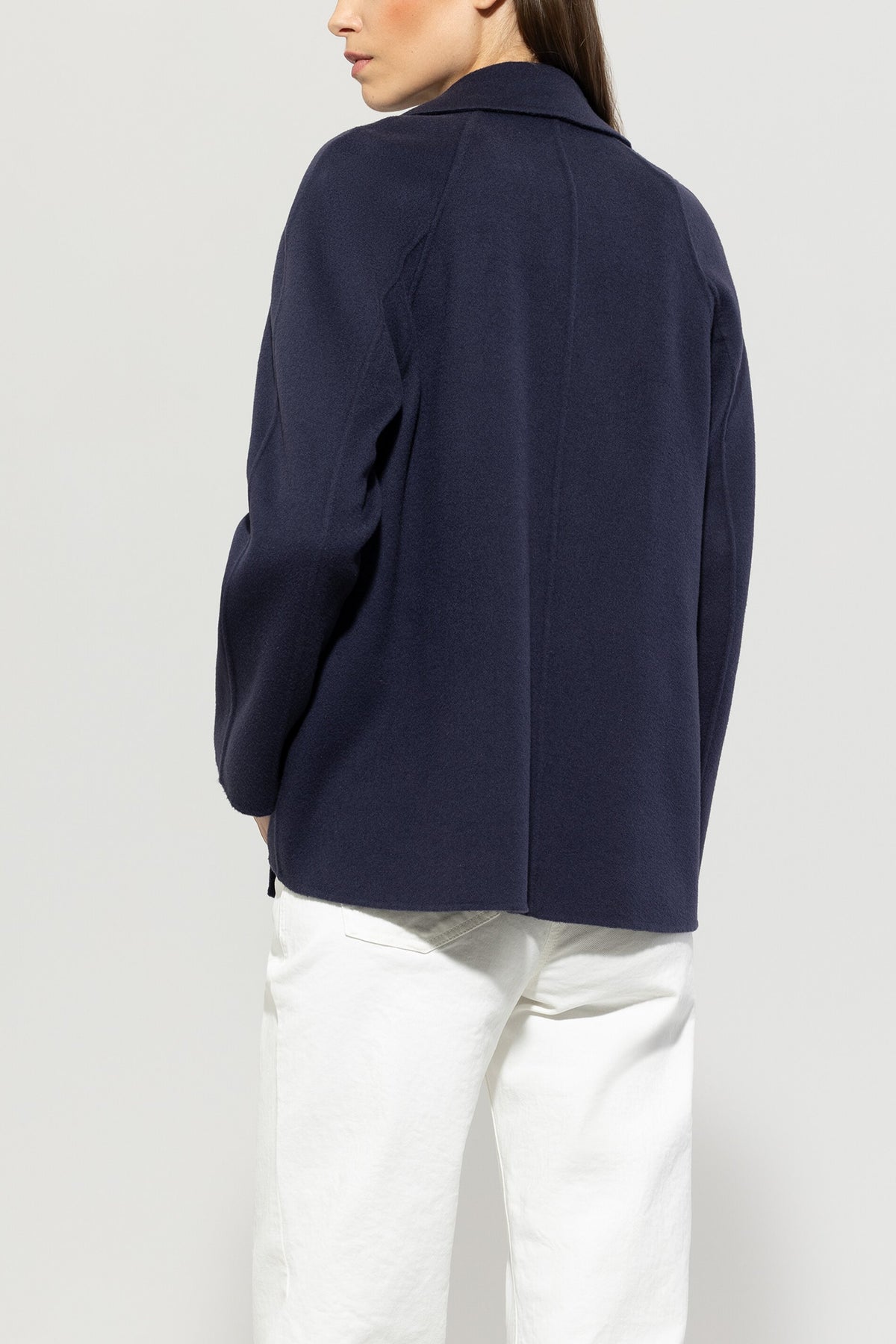 Doubleface-Cabanjacke - jeans blue - Standard | Model Rück