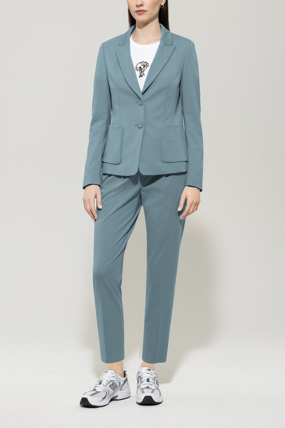 Blazer made from Punto-Milano - grayish blue - Standard