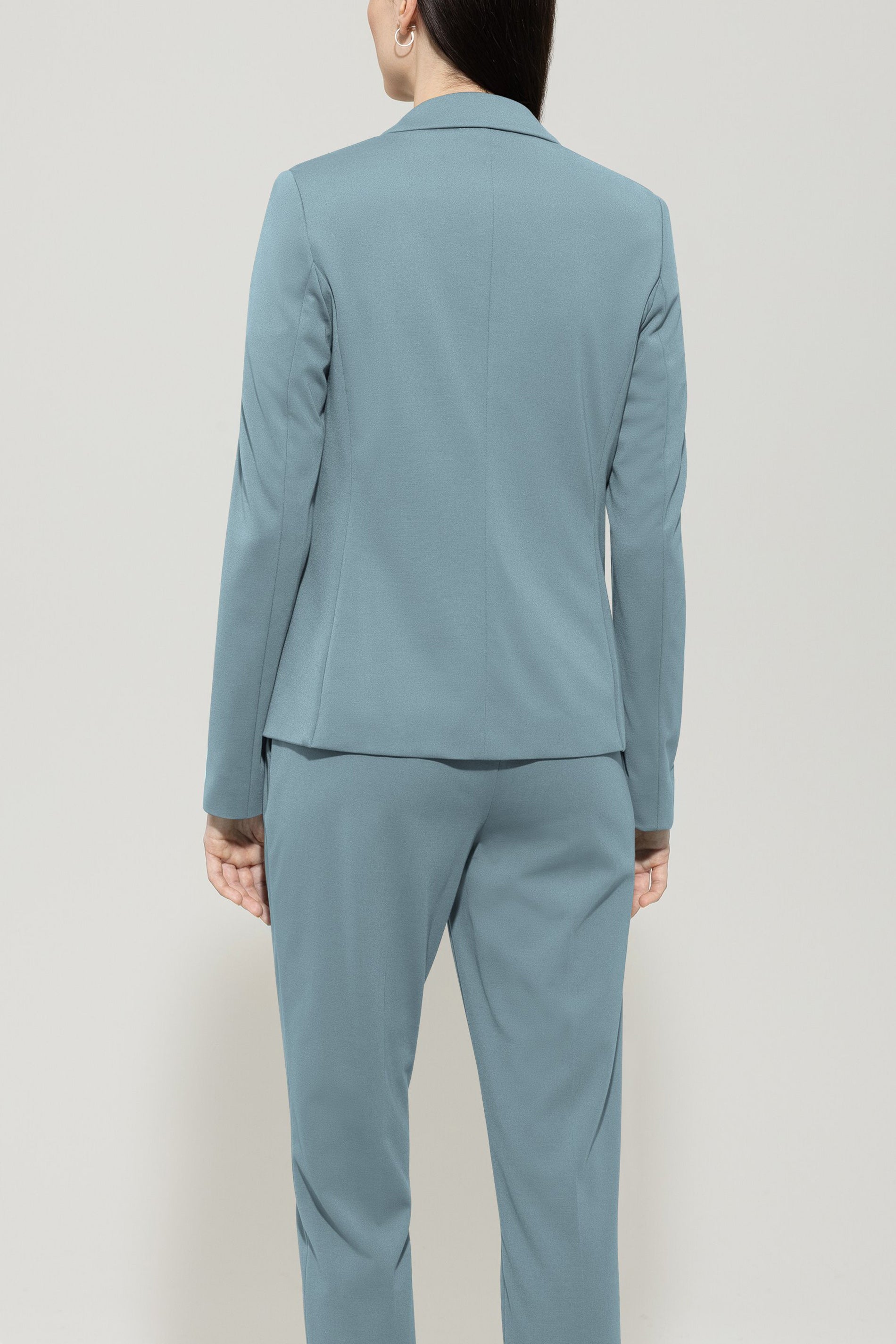 Blazer aus Punto-Milano - greyish blue - Standard | Model Rück