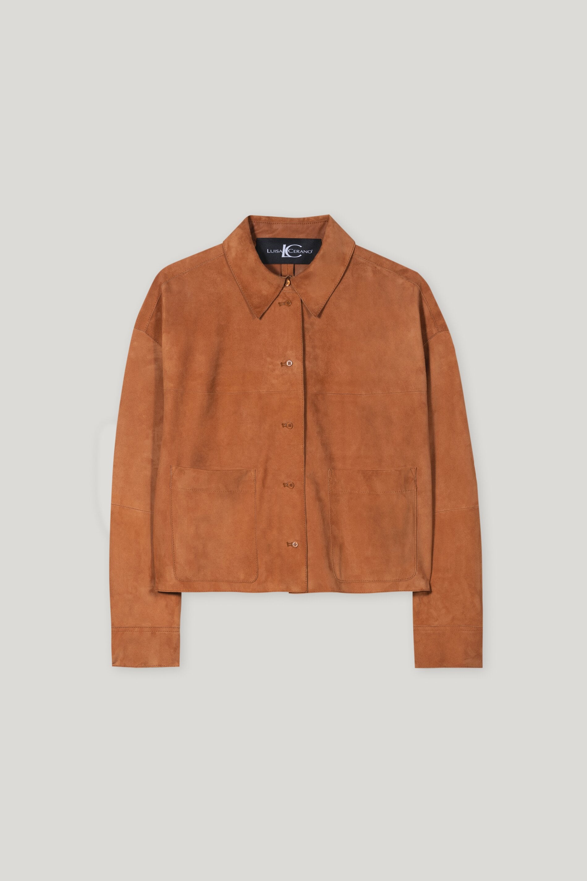 Veloursleder-Hemdjacke - cinnamon - Standard | Leger Front
