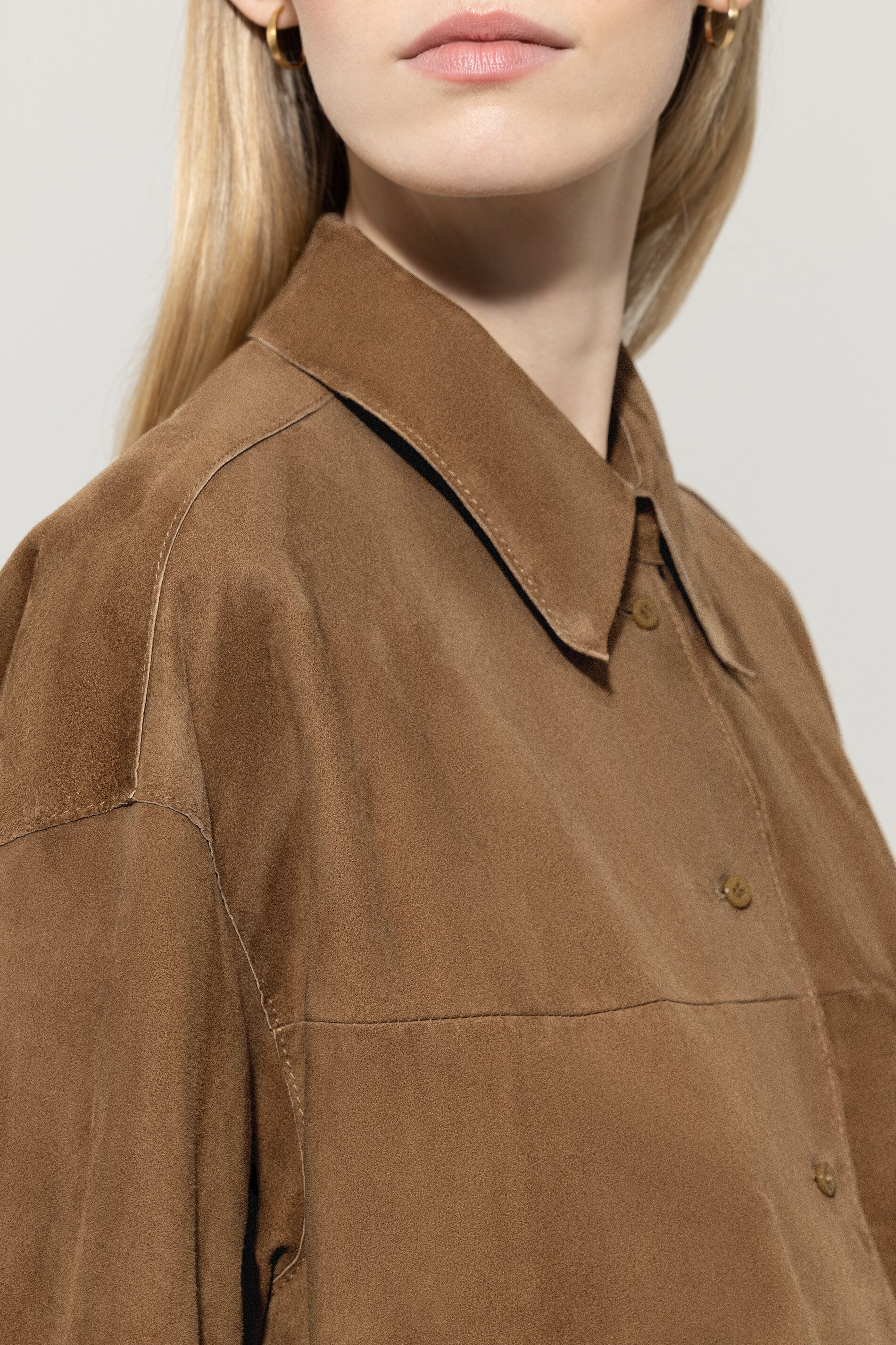 Veloursleder-Hemdjacke - hanf - Standard | Model Detail