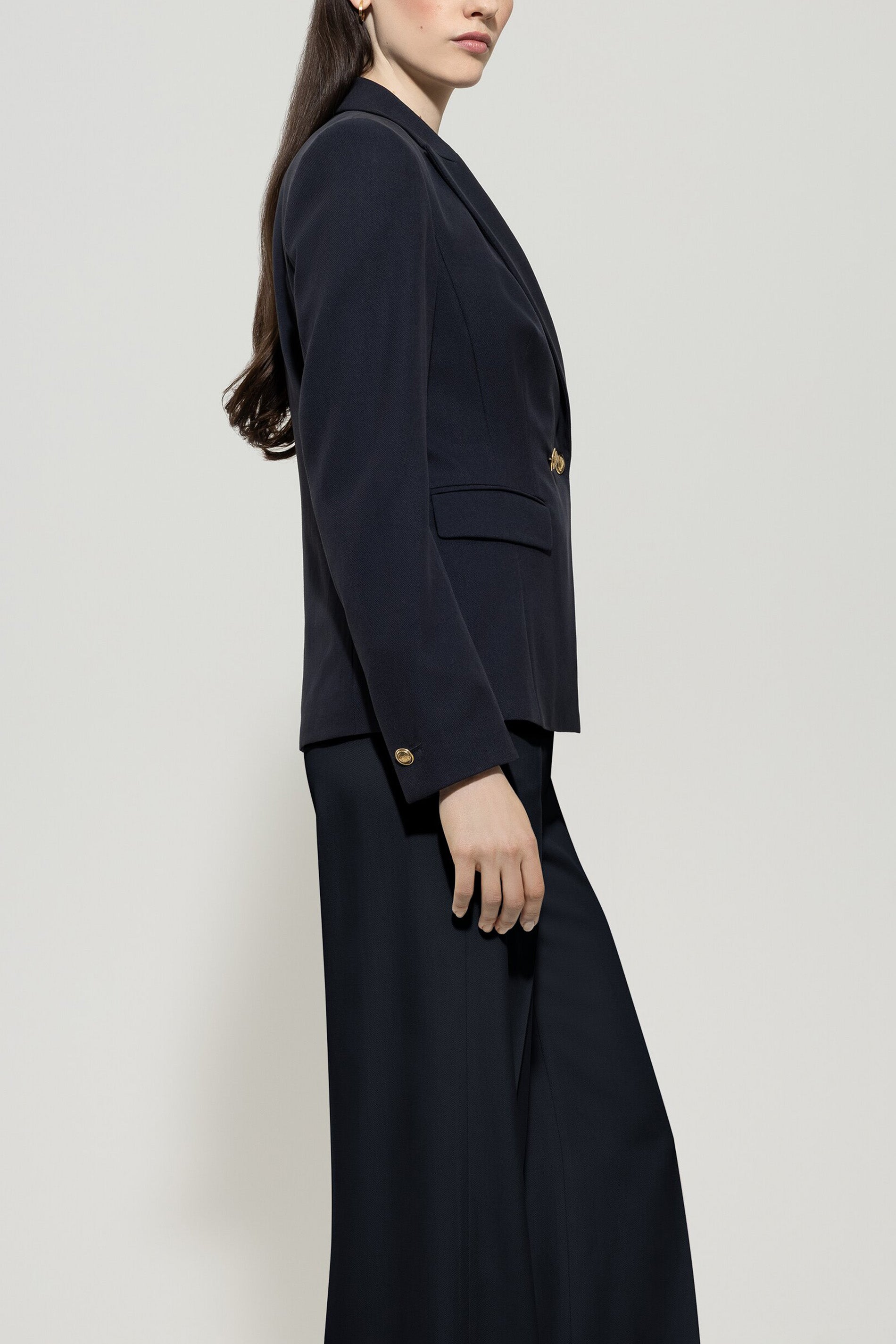Gabardine-Blazer - dark blue - Standard | Model Seite