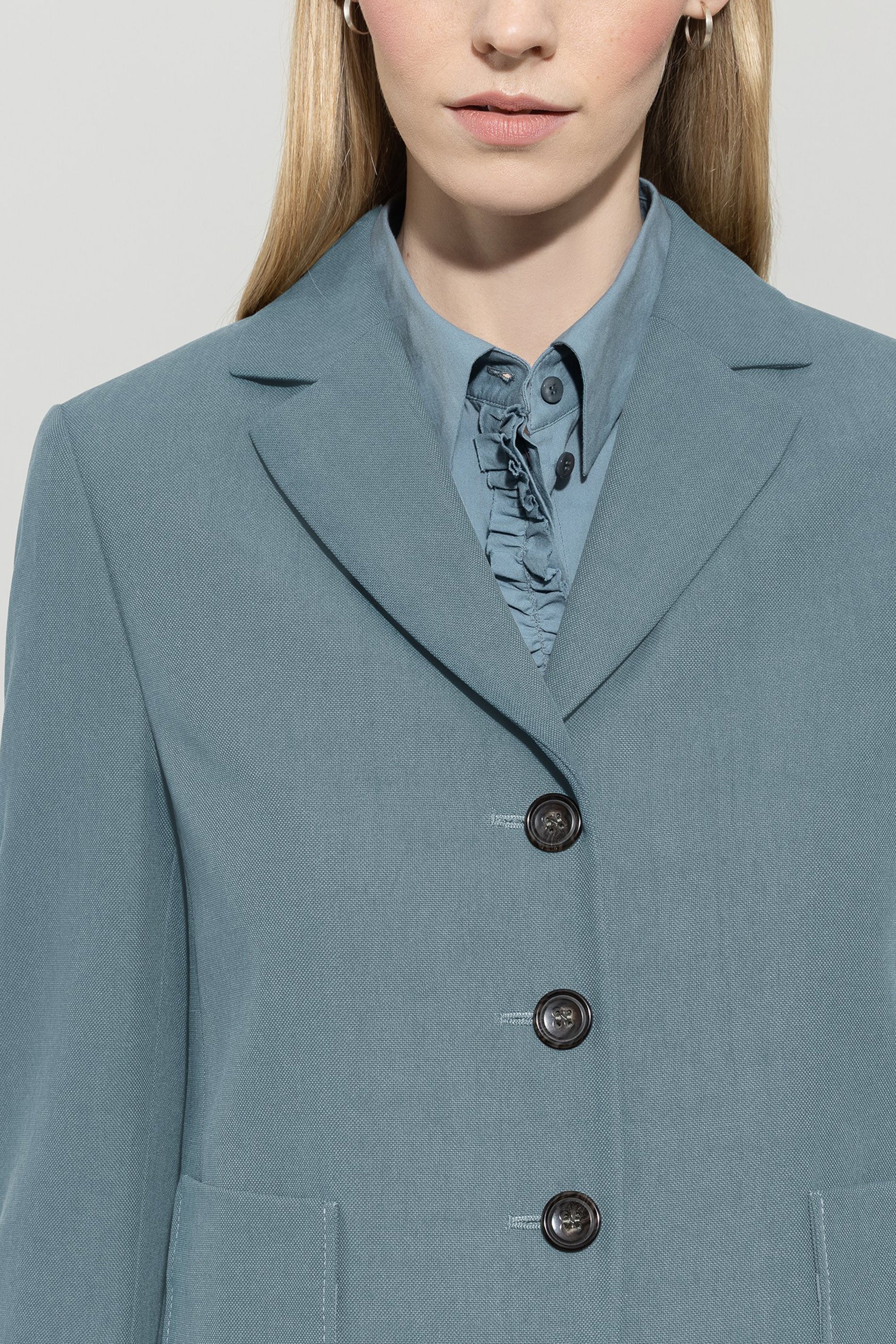 Blazer mit Panama-Bindung - greyish blue - Standard | Model Detail