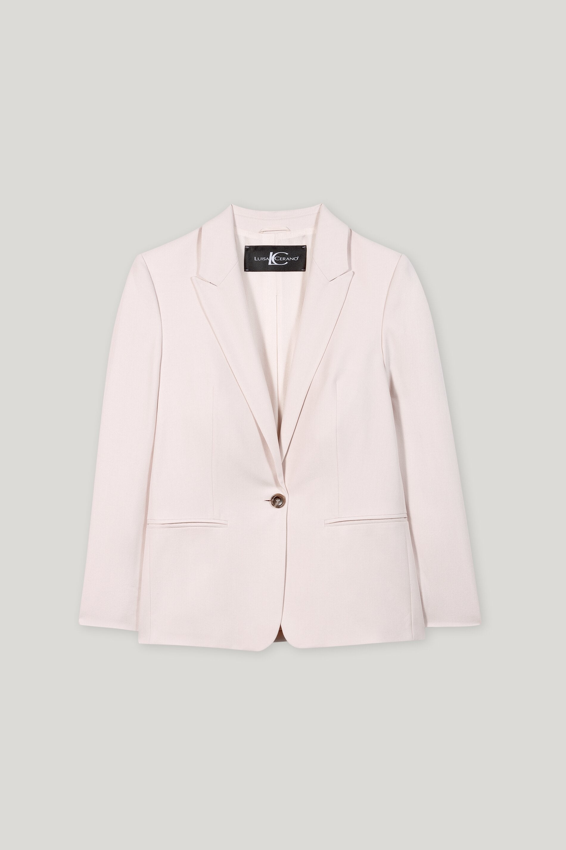 Gabardine-Ein-Knopf-Blazer - creamy powder - Standard | Artikel Front