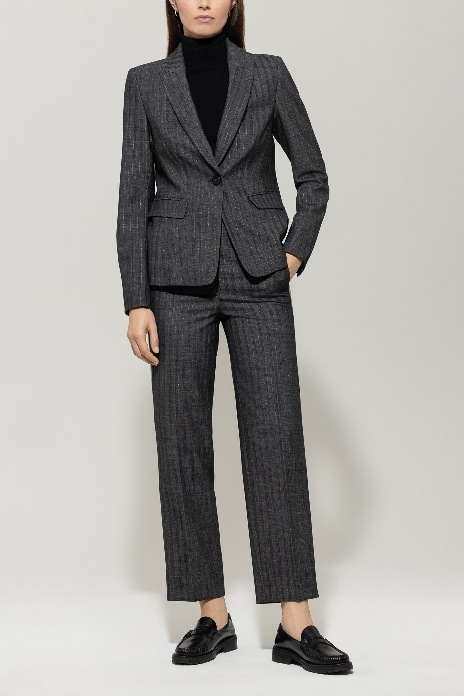 Blazer mit Nadelstreifen - multi - Standard | Model Front