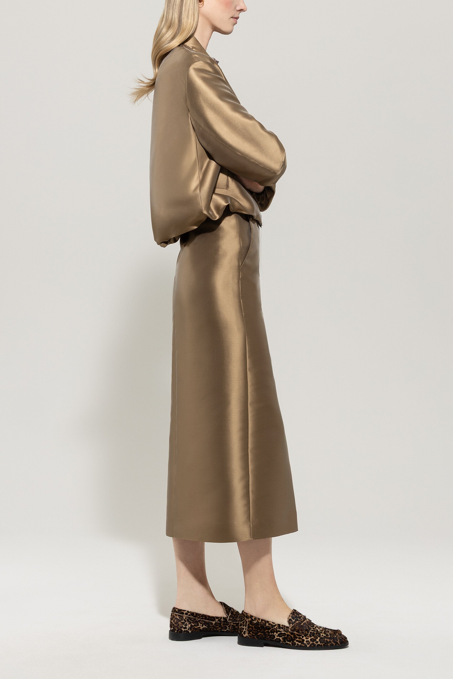 Taft-Blouson - hanf - Standard | Model Seite