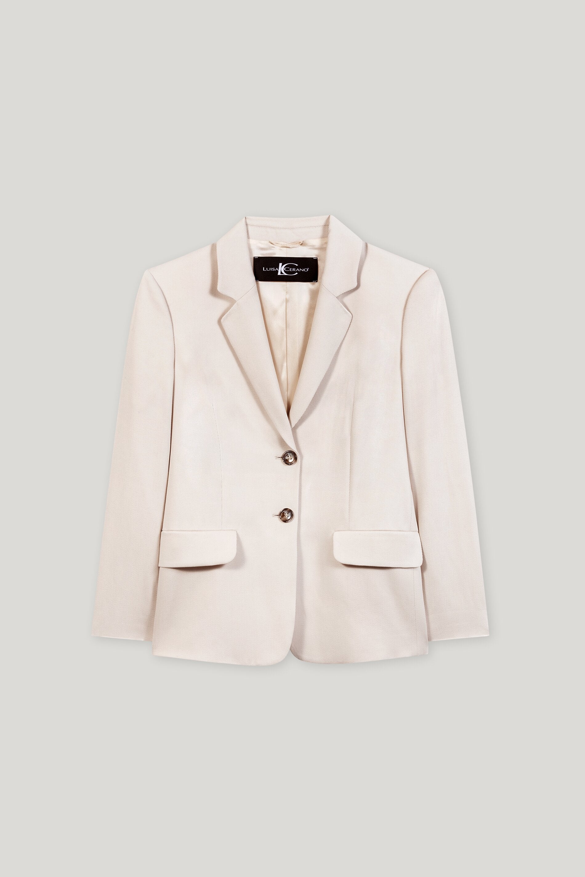 Gabardine-Blazer - silky cream - Standard | Artikel Front
