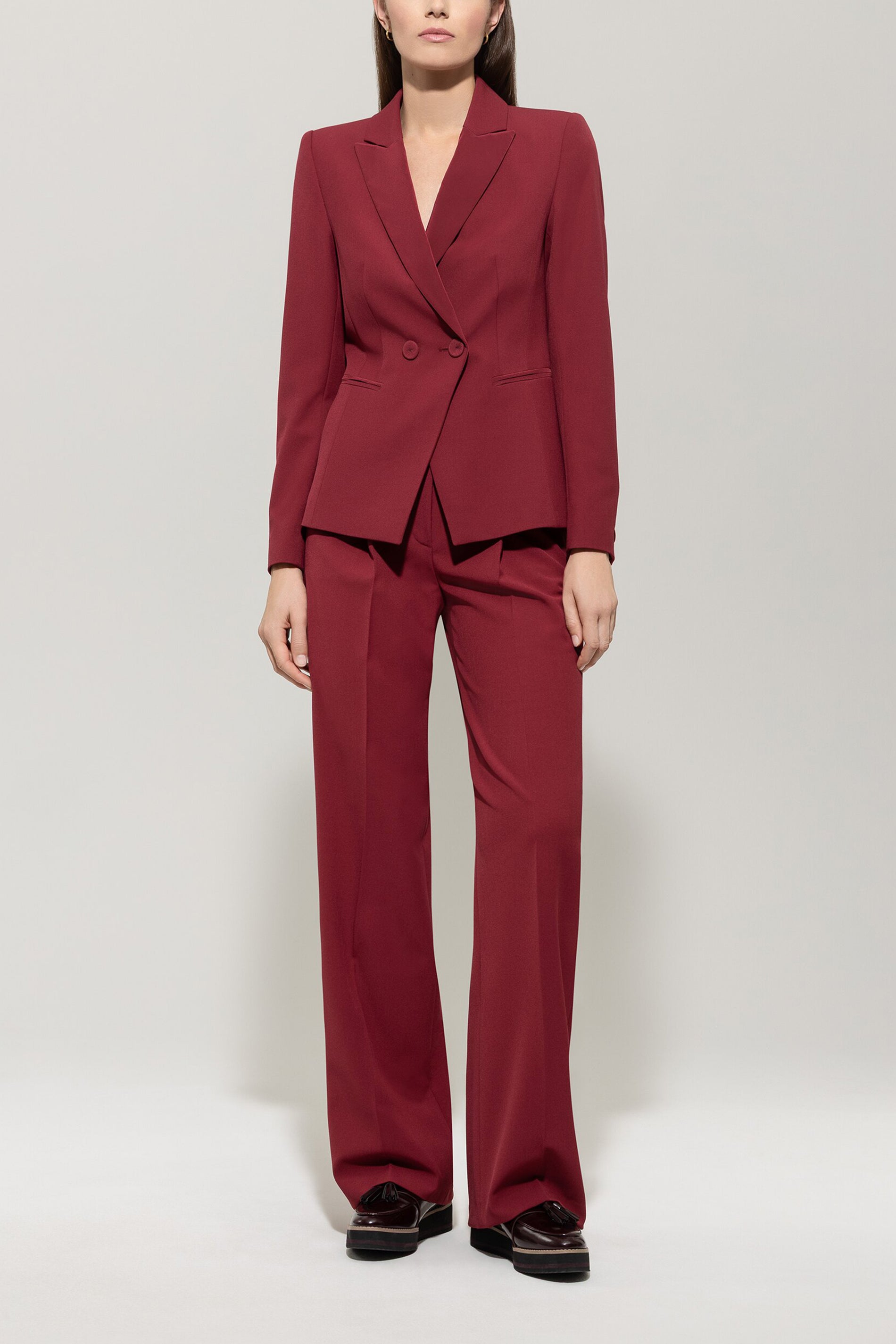 Smoking-Blazer - berry red - Standard | Model Front