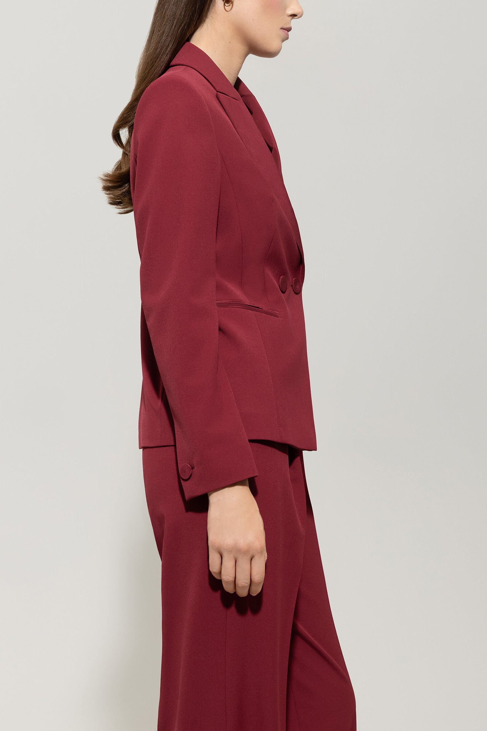 Smoking-Blazer - berry red - Standard | Model Seite