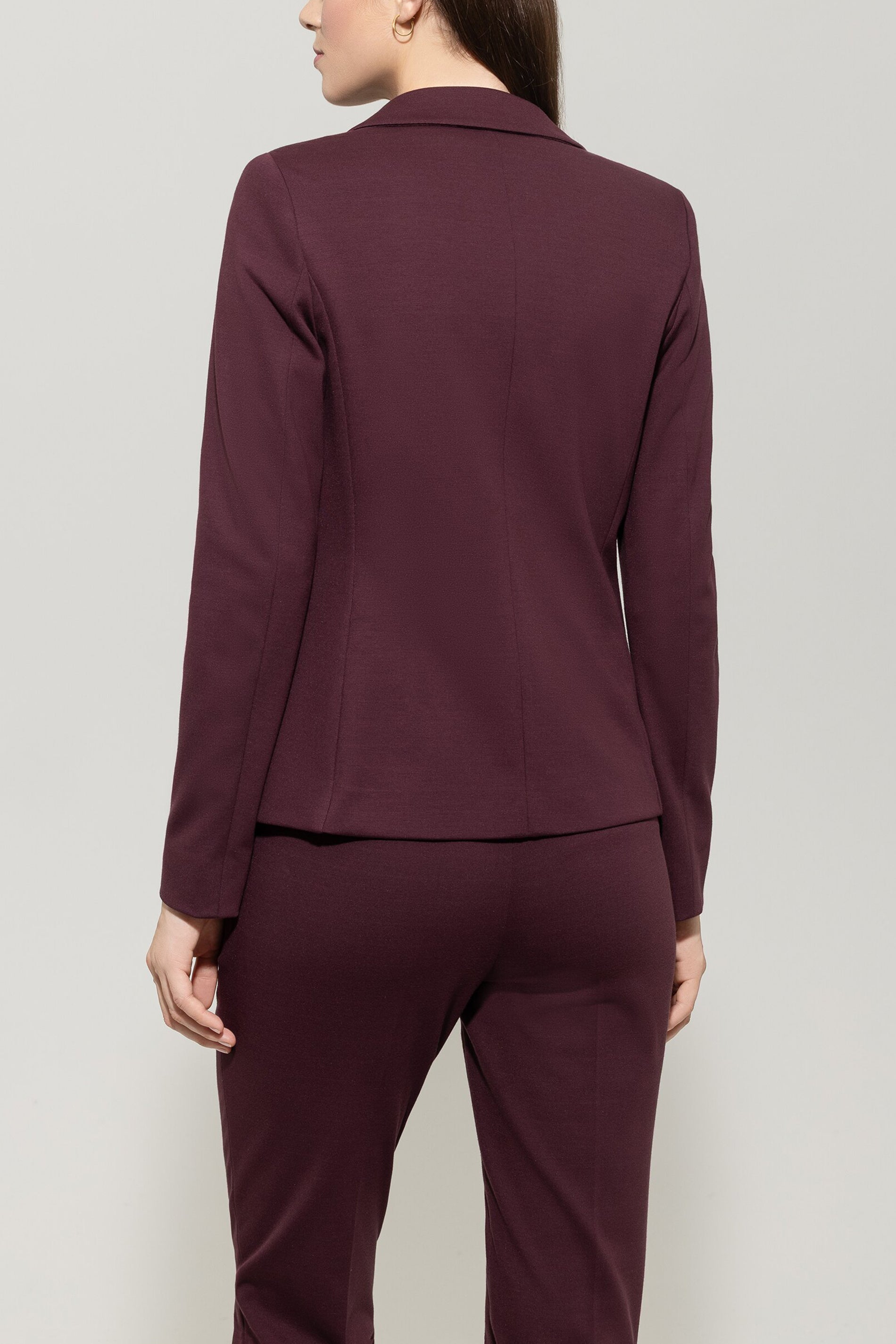 Blazer aus Punto-Milano - burgundy - Standard | Model Rück
