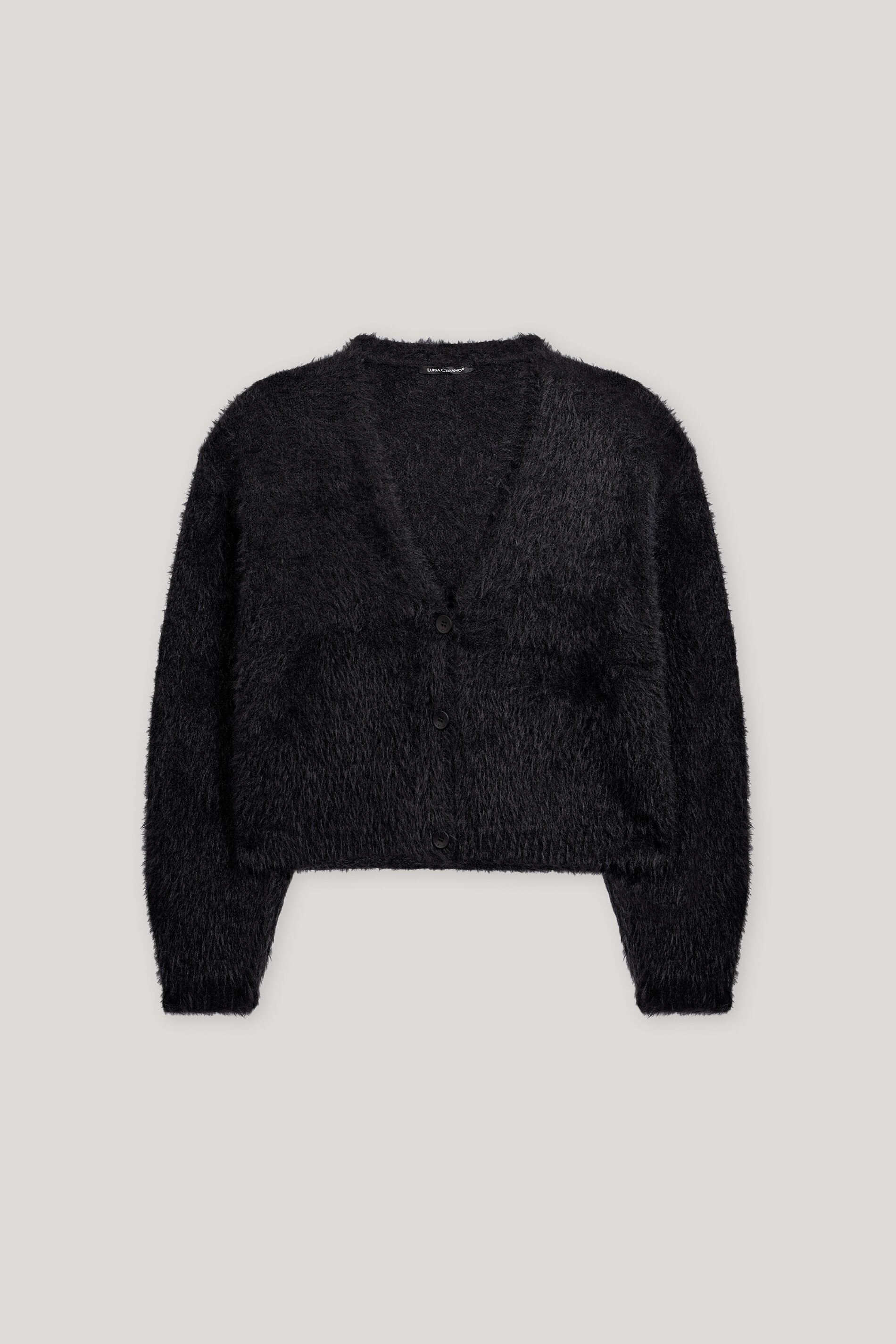 Cardigan aus Woll-Mix - deep black - Standard | Artikel Front