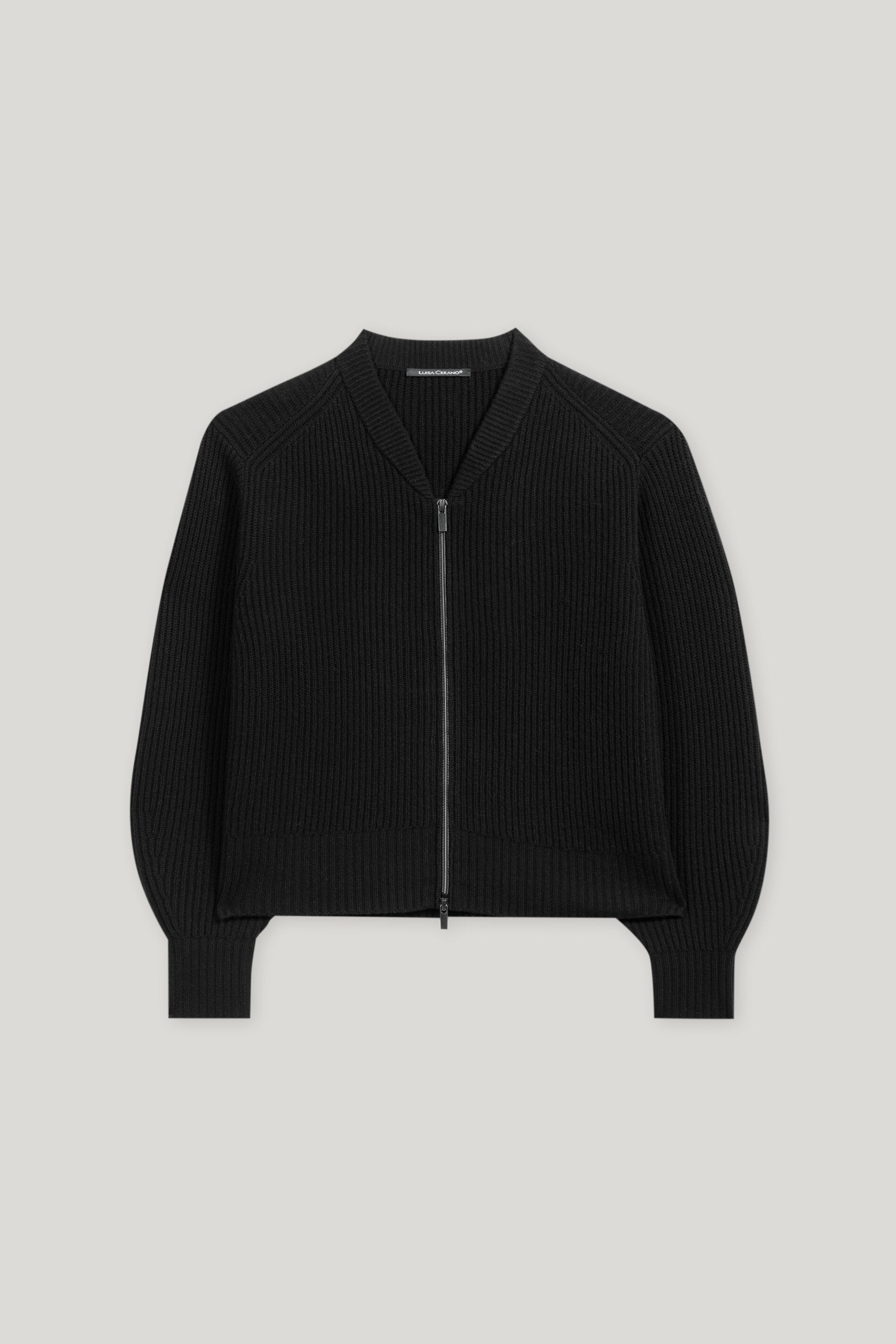 Cardigan in Blouson-Optik - deep black - Standard | Artikel Front