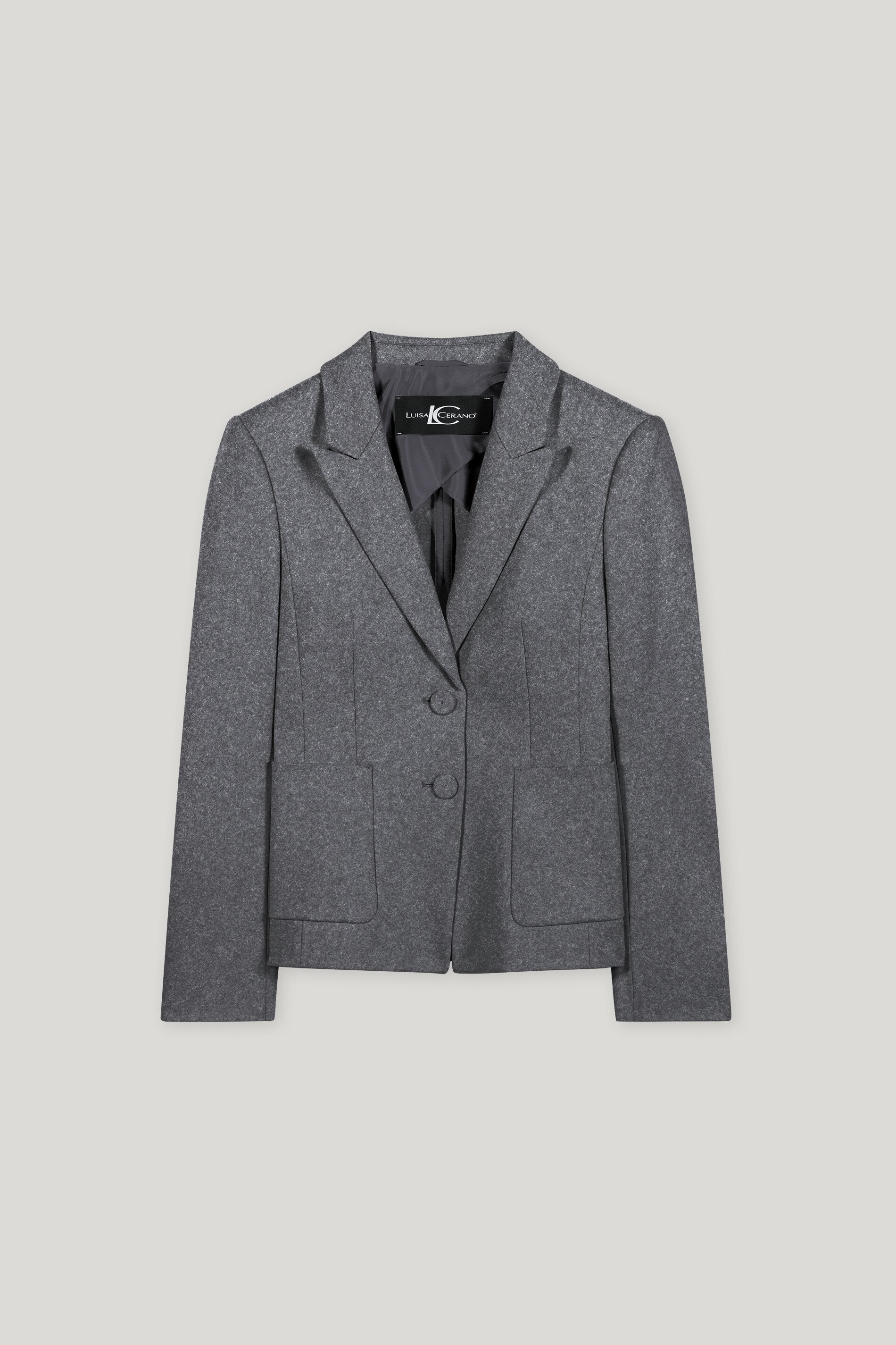 Flanell-Blazer - dark grey melange - Standard | Artikel Front
