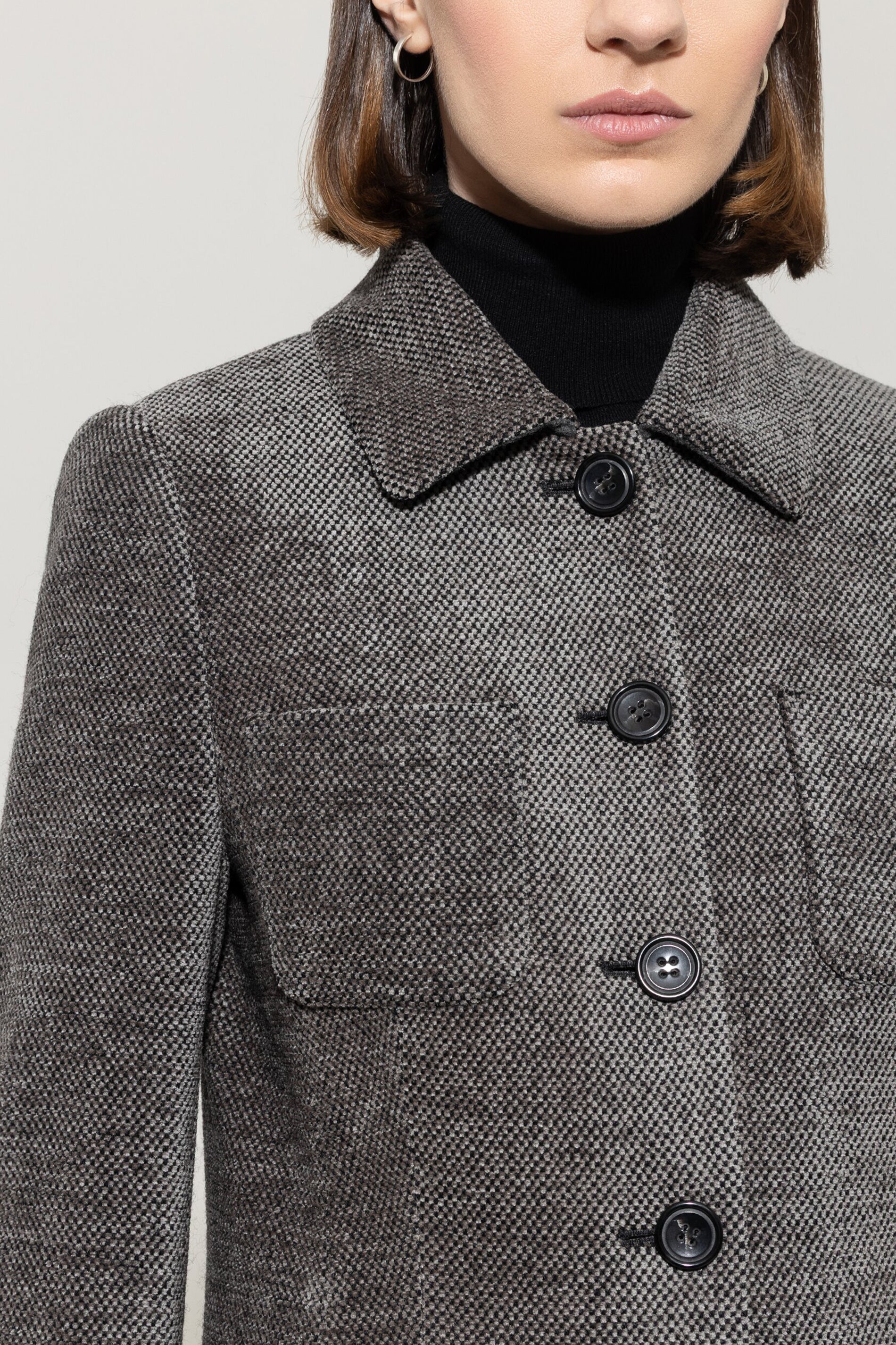 Langer Blazer in Tweed-Optik - multi - Standard | Model Detail