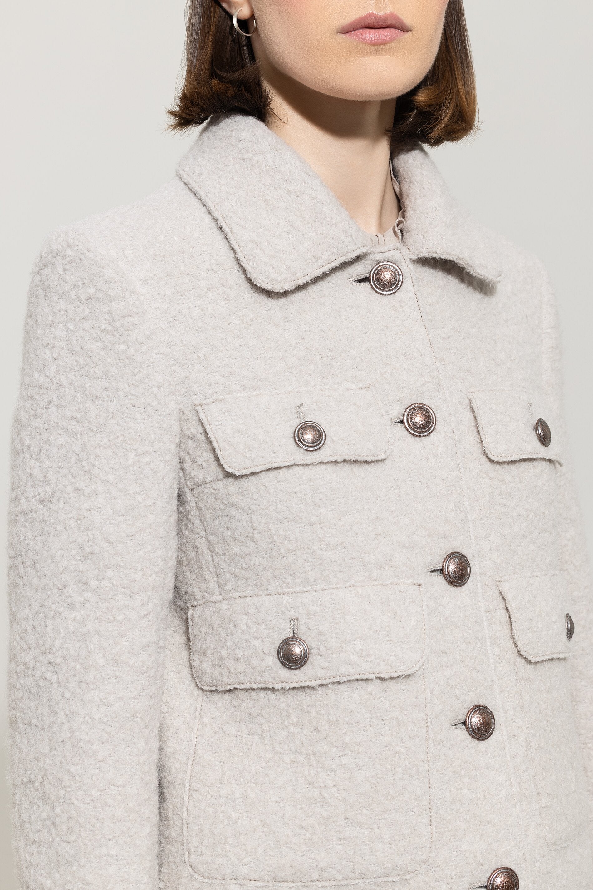 Jacke aus Woll-Mix - oyster - Standard | Model Detail