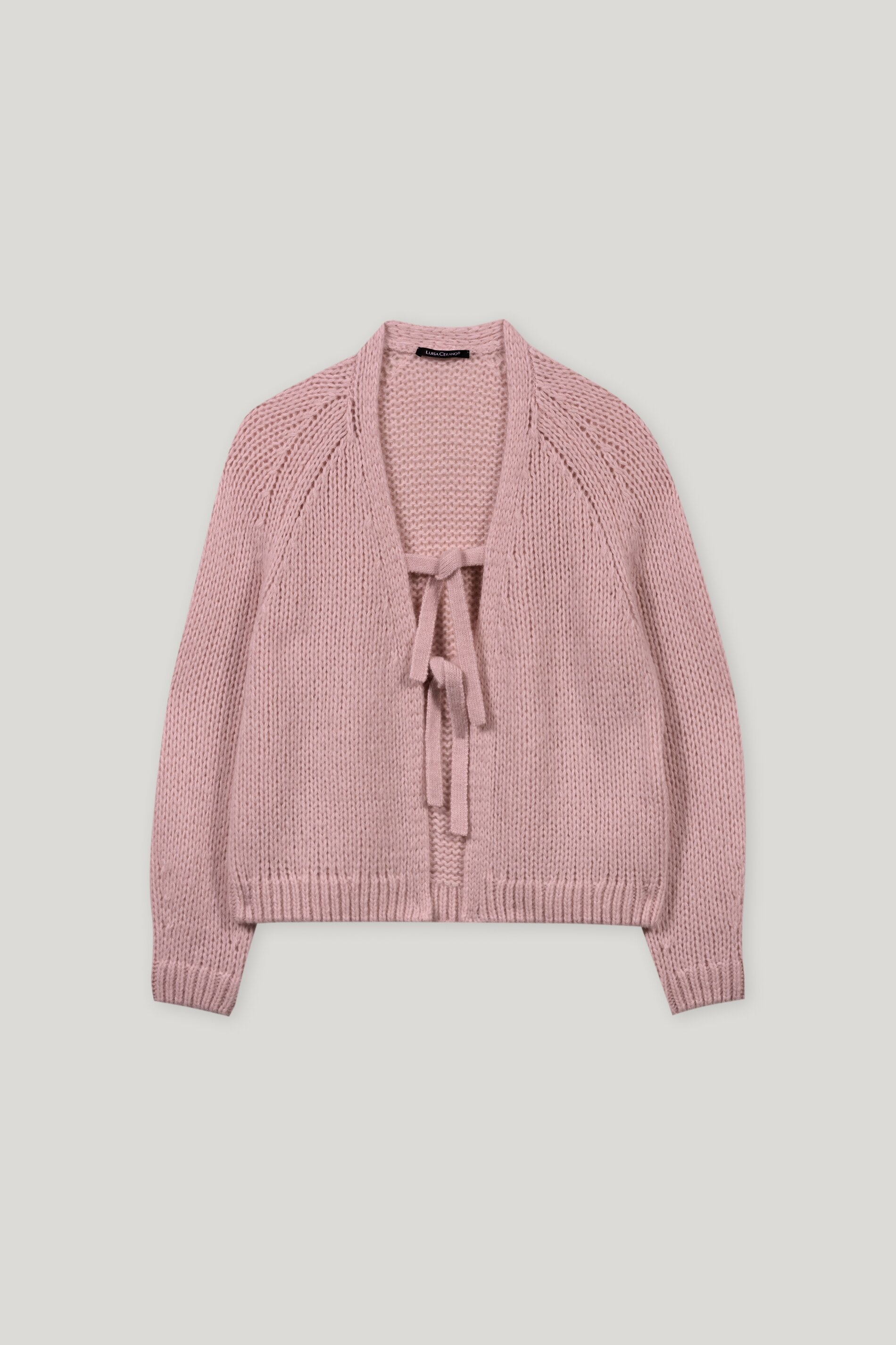 Cardigan mit Schleifendetails - rosewood - Standard | Artikel Front