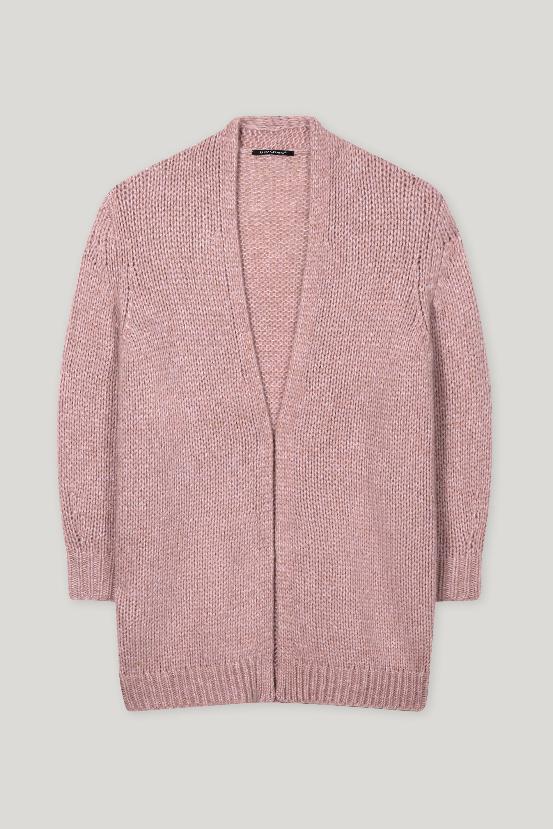 Long-Cardigan mit Open-Front - rosewood - Standard | Artikel Front