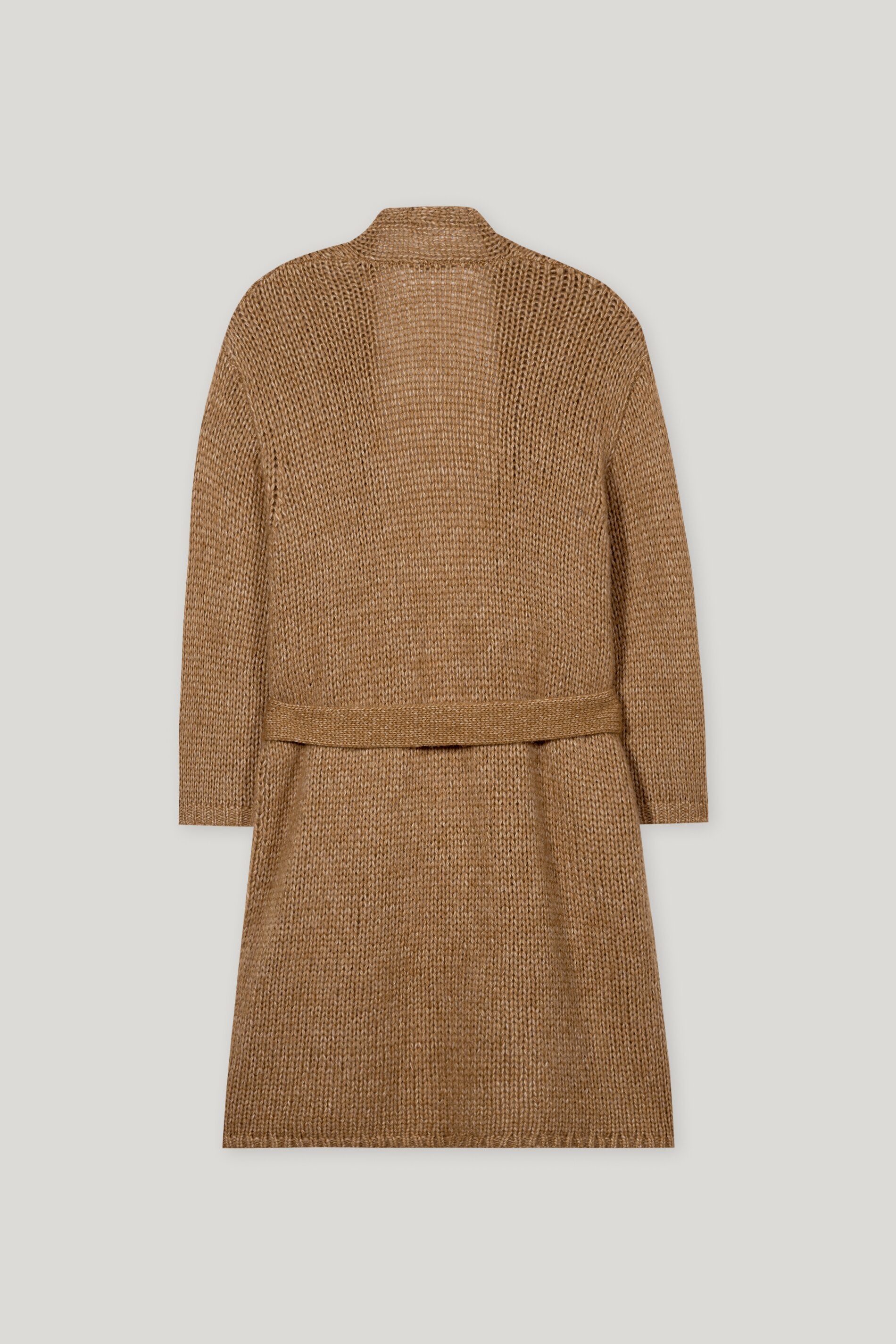 Long-Mantel mit Bindegürtel - hanf - Standard | Artikel Rück